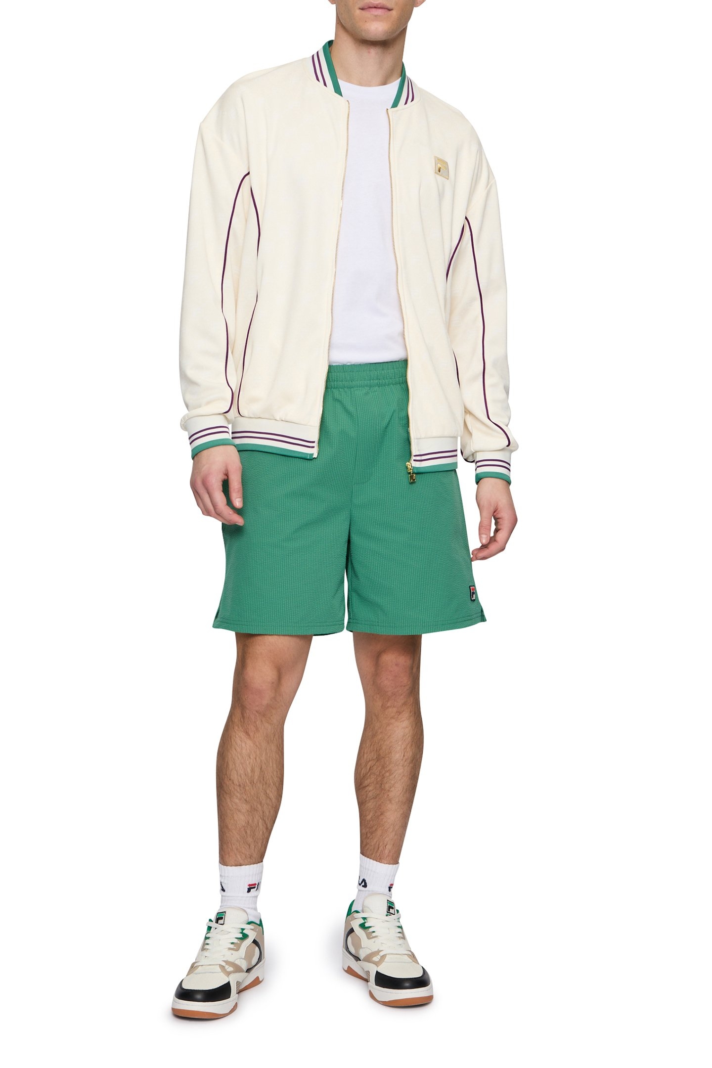 LIERNEUX LOOSE TRACK JACKET ANTIQUE WHITE F-BOX MONOGRAM AOP 3