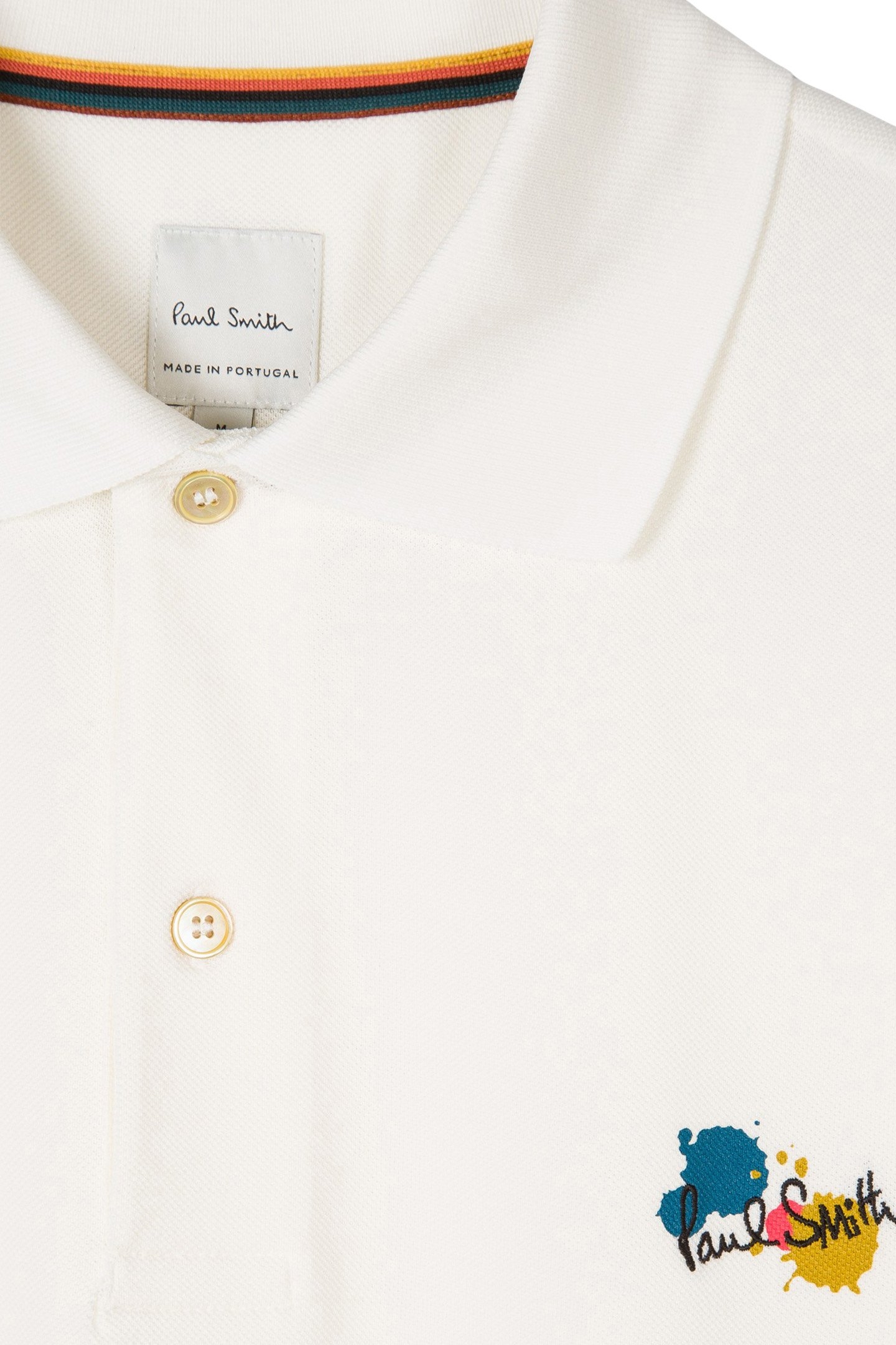 POLO SHIRT PAINT SPLATTER WHITE 4