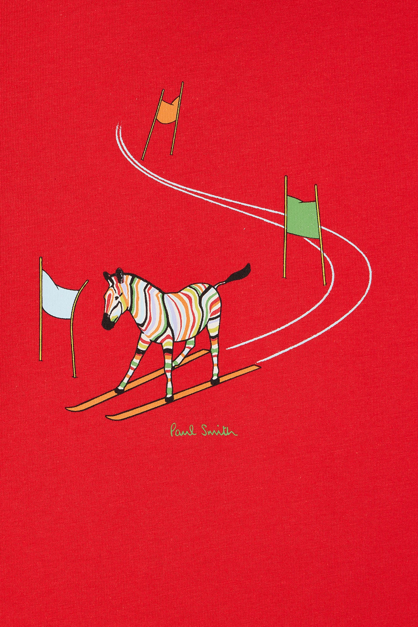 DOUGA SKIING ZEBRA ORG. BOYS TSHIRT RED 4