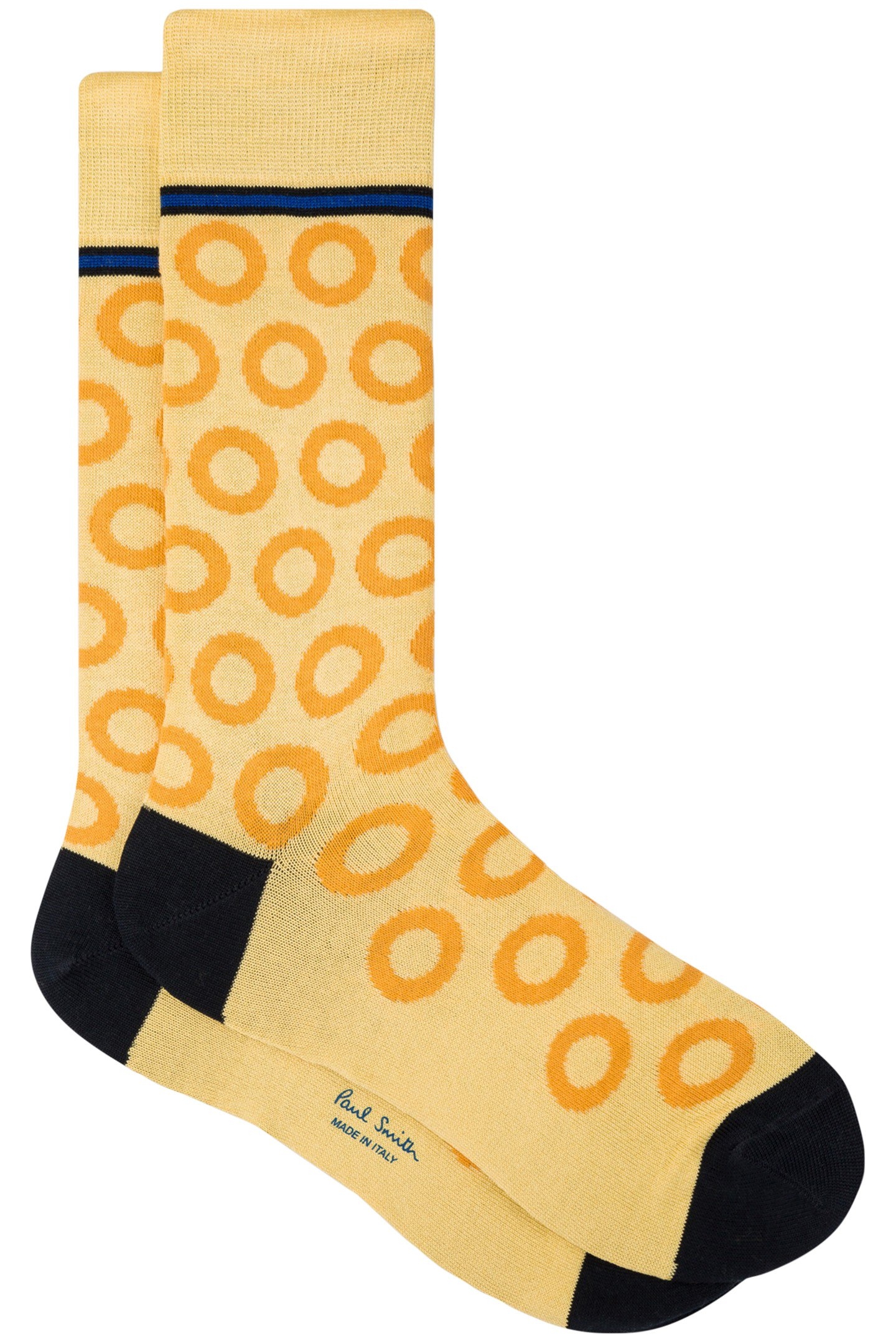 SOCK GLOW POLKA YELLOW 1