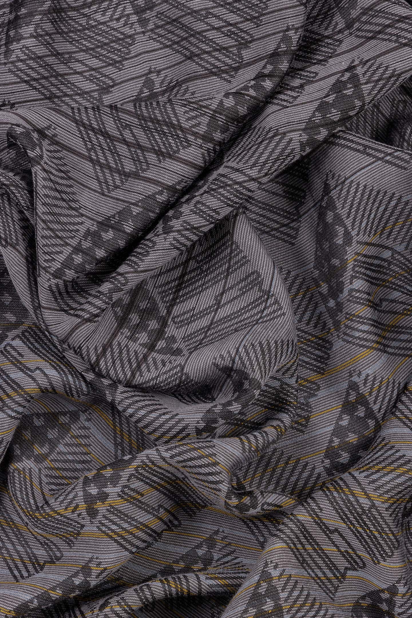 SCARF PS CUBE JACQUARD SLATE 3