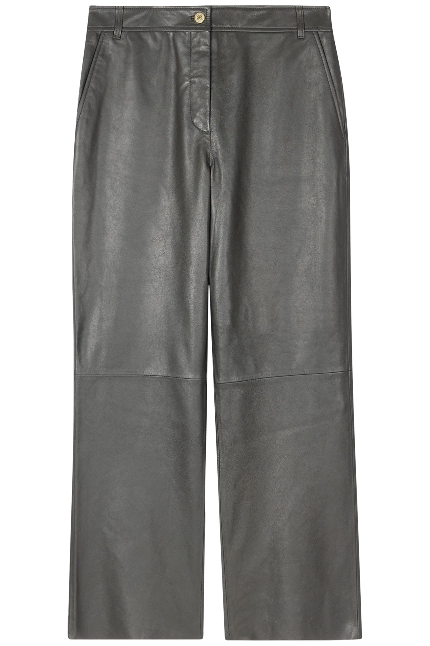 TROUSERS LEATHER VERY DARK GREEN 4