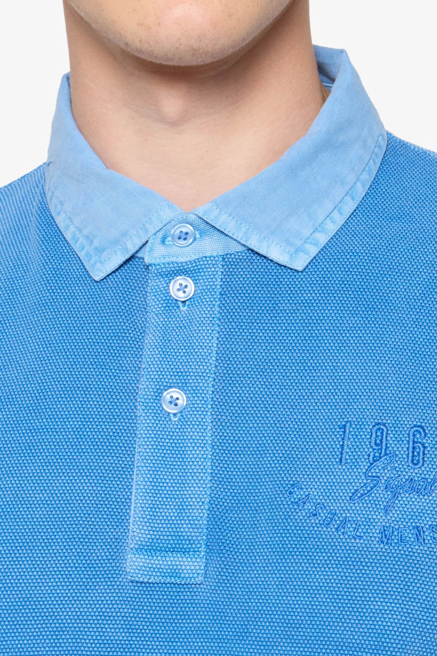 OSCARSI BADGE POLO BLUE SLIP STREAM 6