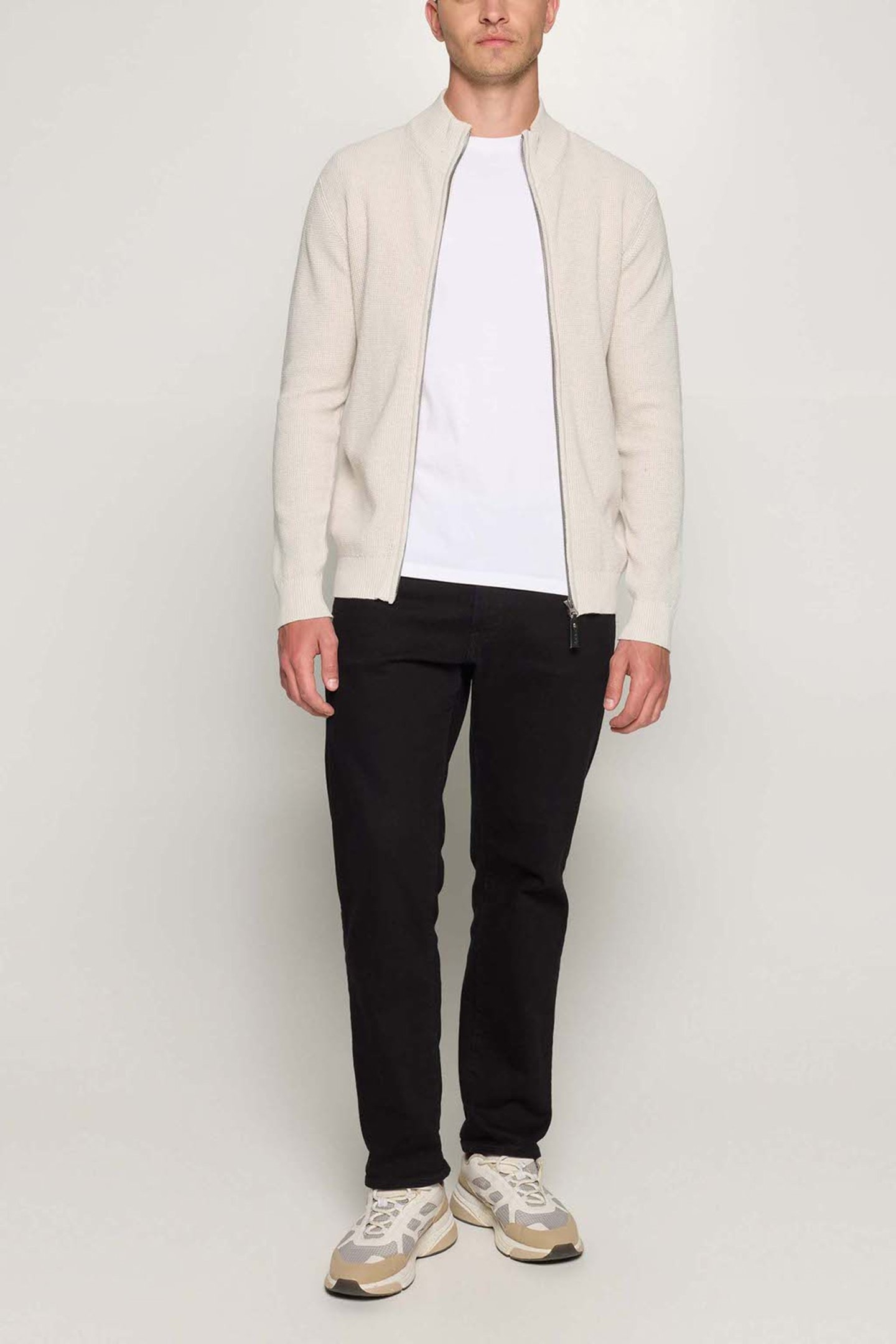 CONNORSI STRUCTURE CARDIGAN+ EGRET DUST MEL 3