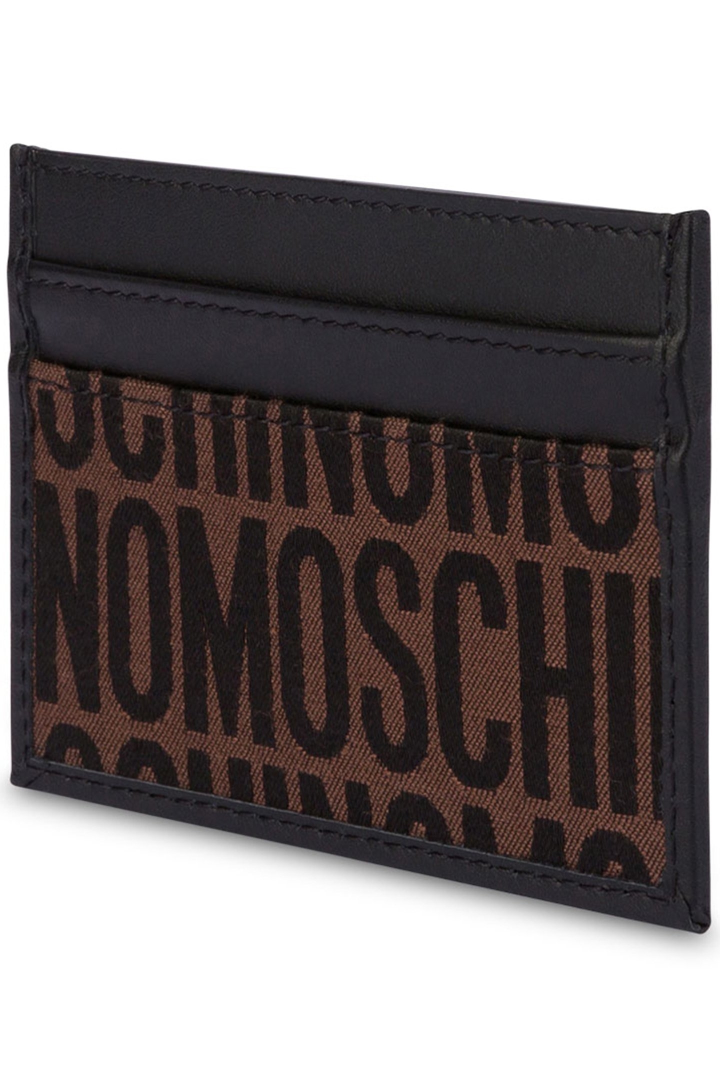 ALLOVER LOGO NYLON CARD HOLDER BROWN 3