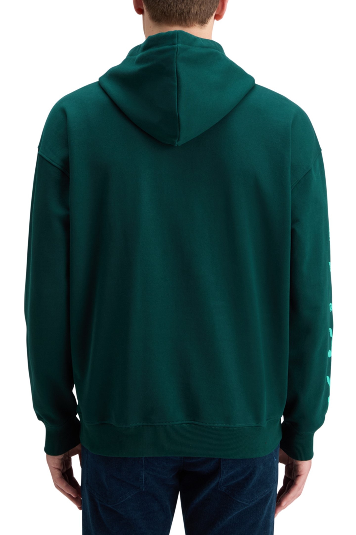 LOOSE FIT ARTWORK HOODIE CYPRESS GREEN 2