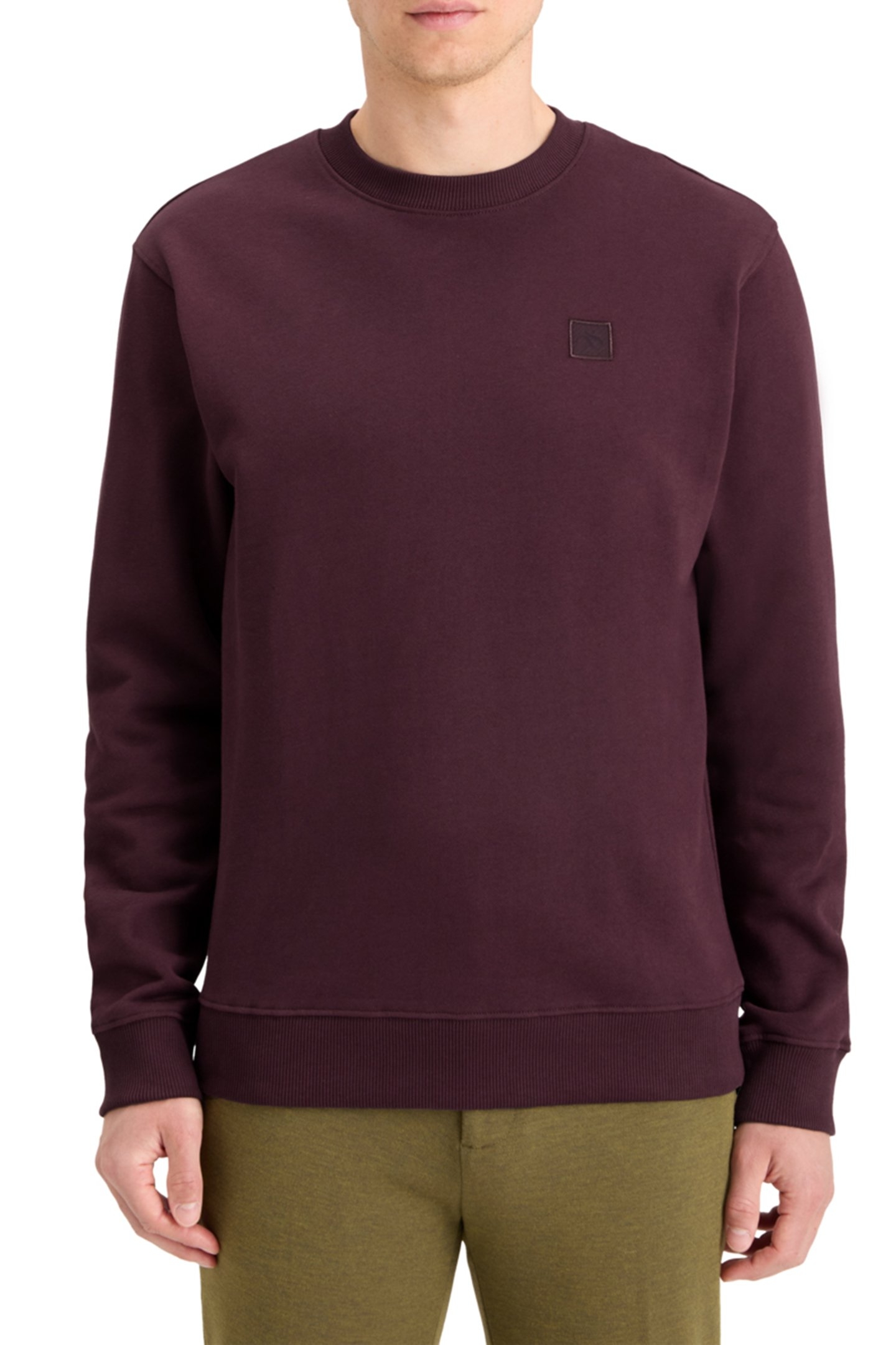 ESSENTIAL LOGO BADGE CREW DARK GRAPE 1