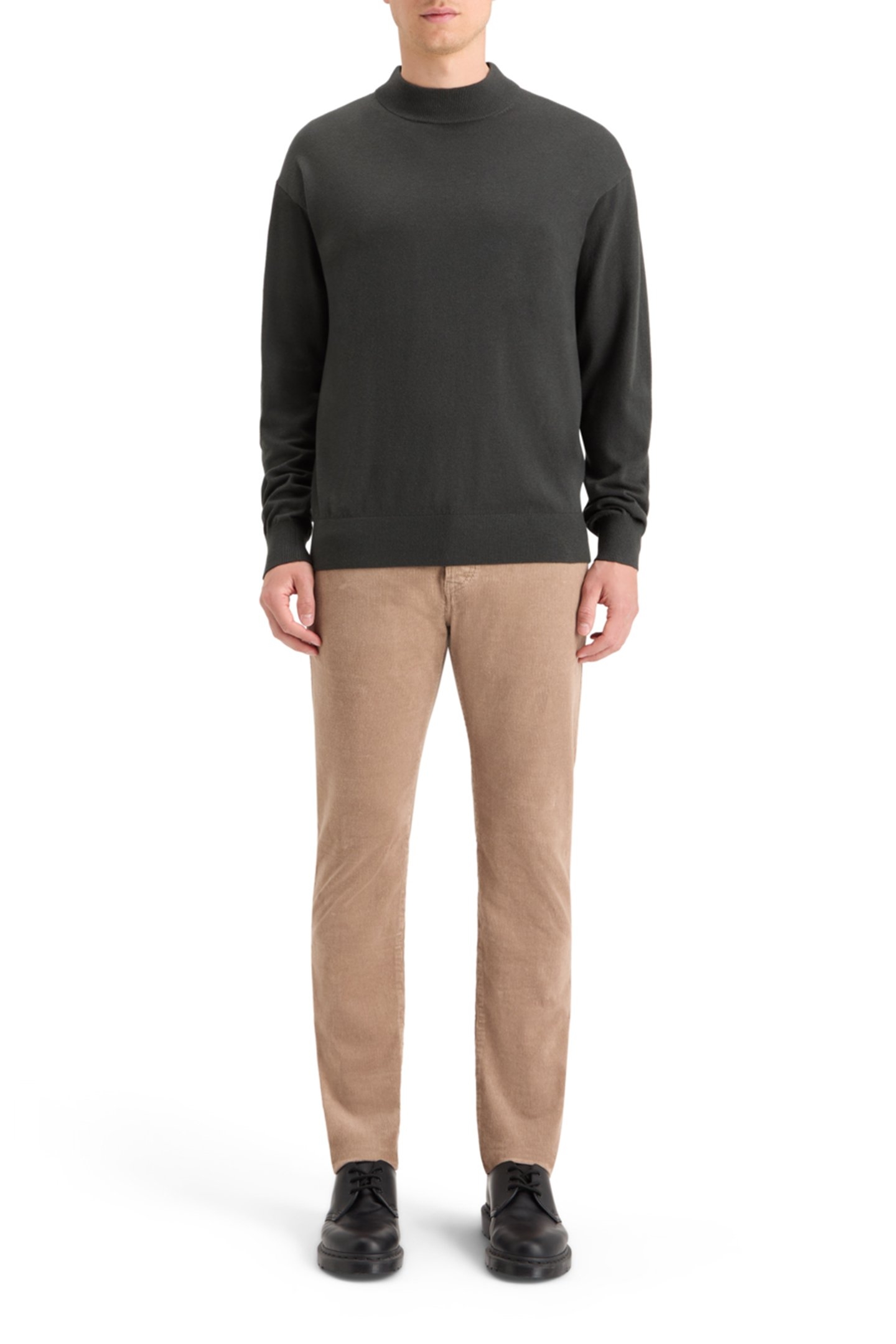 ESSENTIAL DROPPED SHOULDER MOCK NECK SWEATER VINYL 3