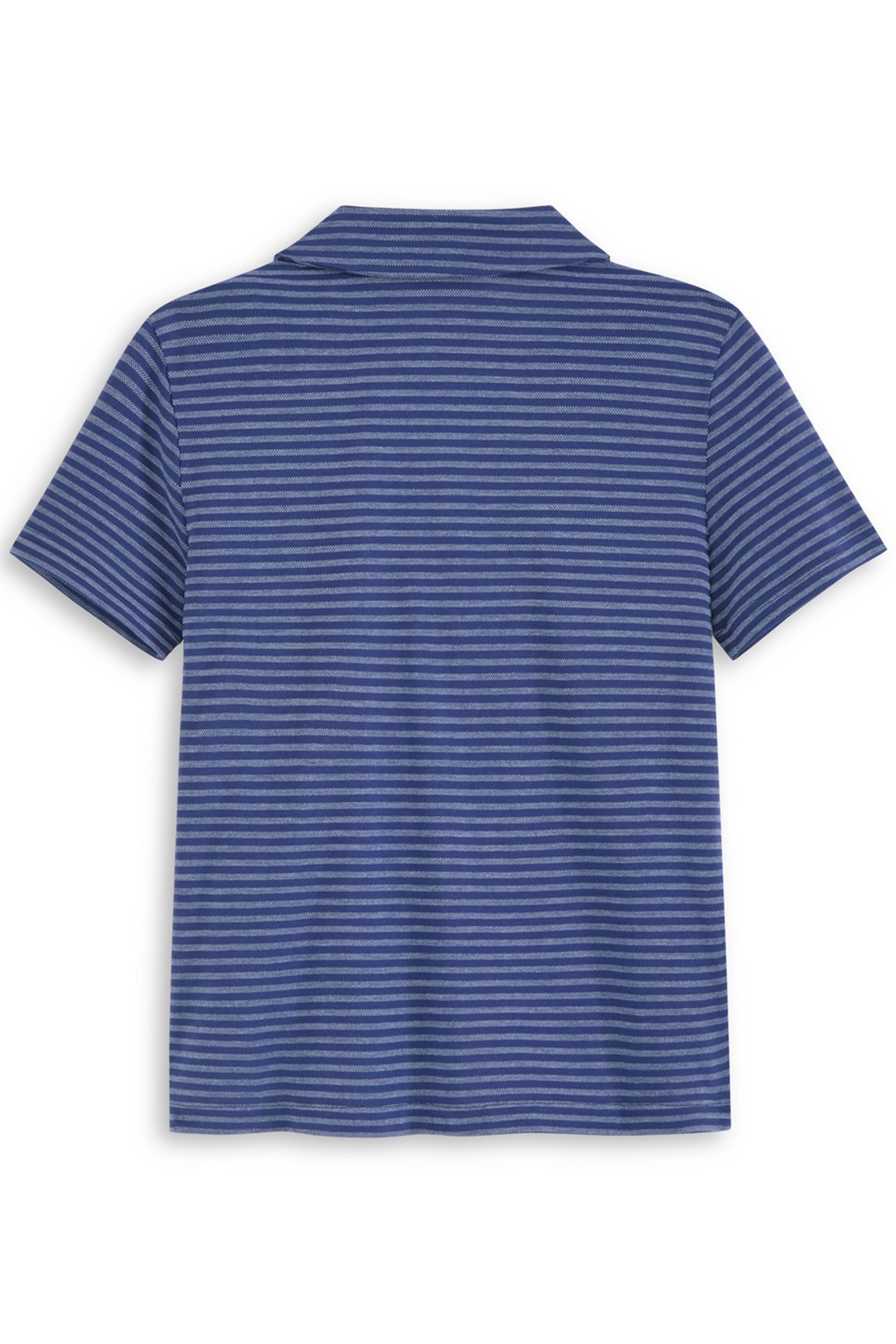 BOYS S&S JERSEY PIQUE STRIPE BUTTON UP NAVY 2