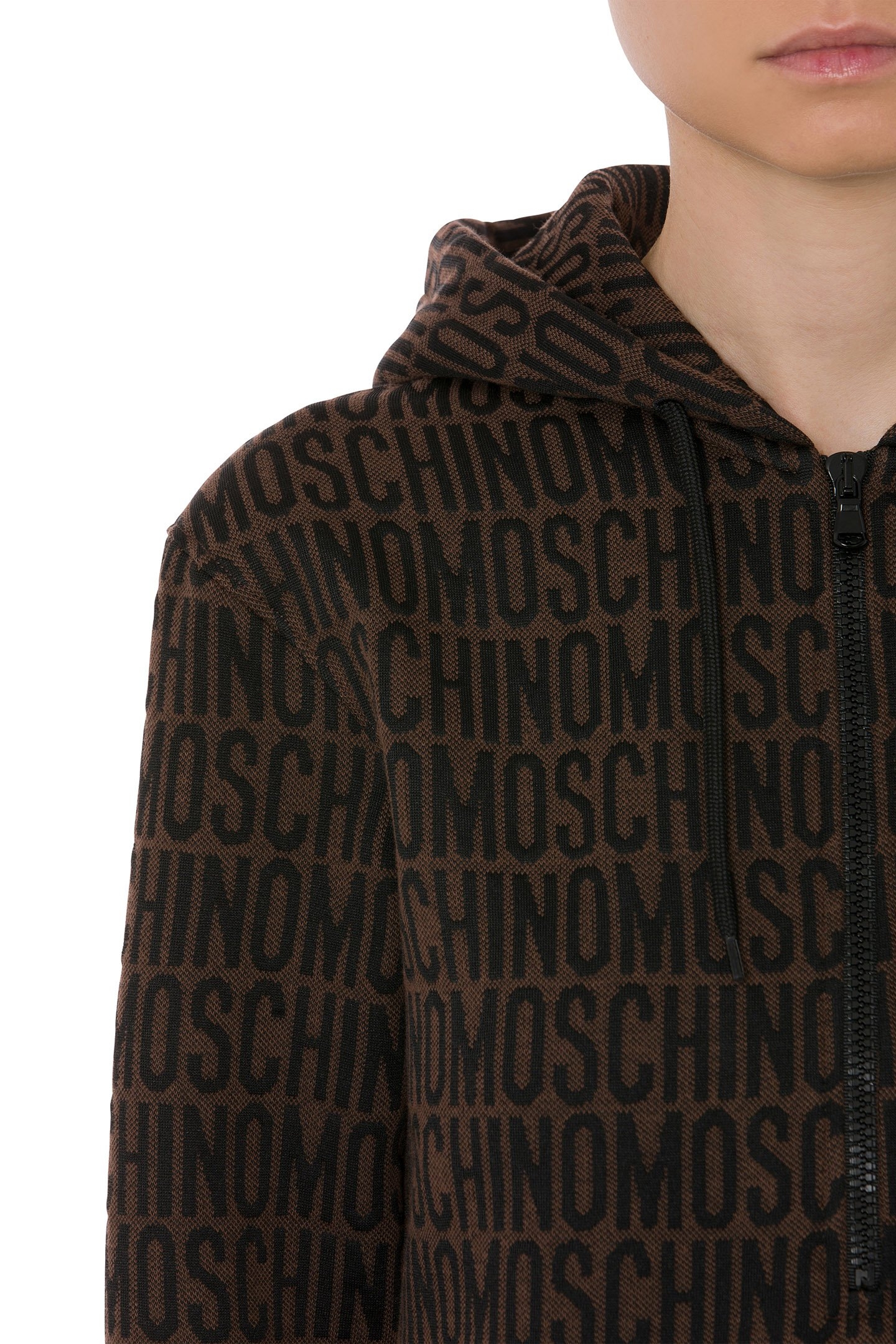 ALLOVER LOGO SWEAT DRESS BROWN 4