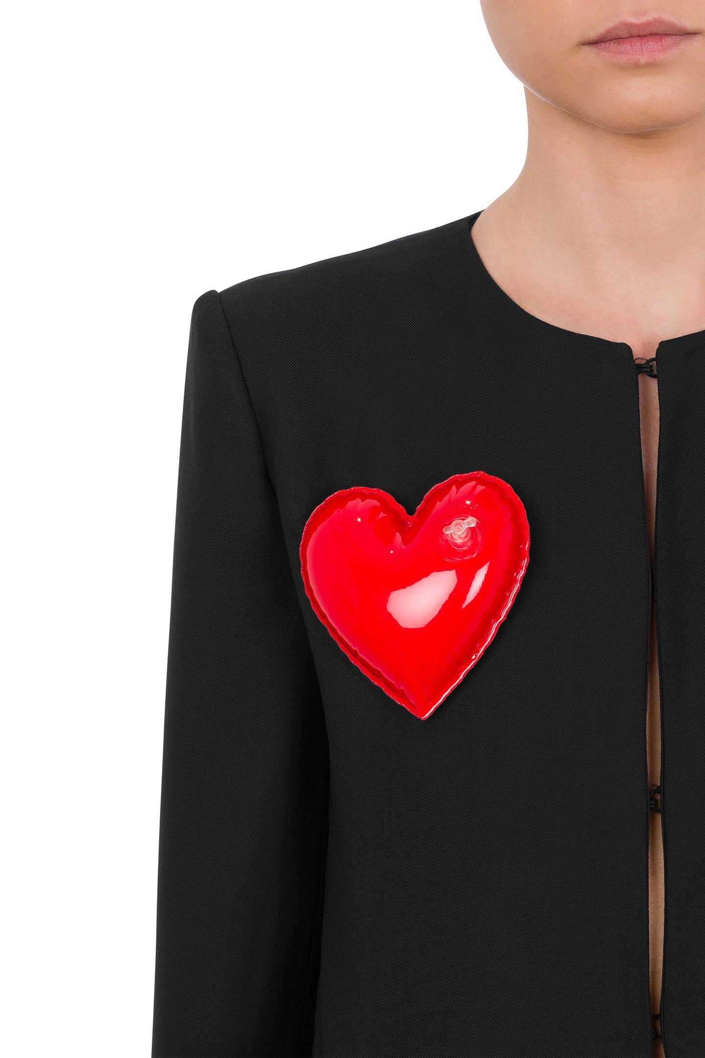 INFLATABLE HEARTS STRETCH GABARDINE JACKET BLACK 4