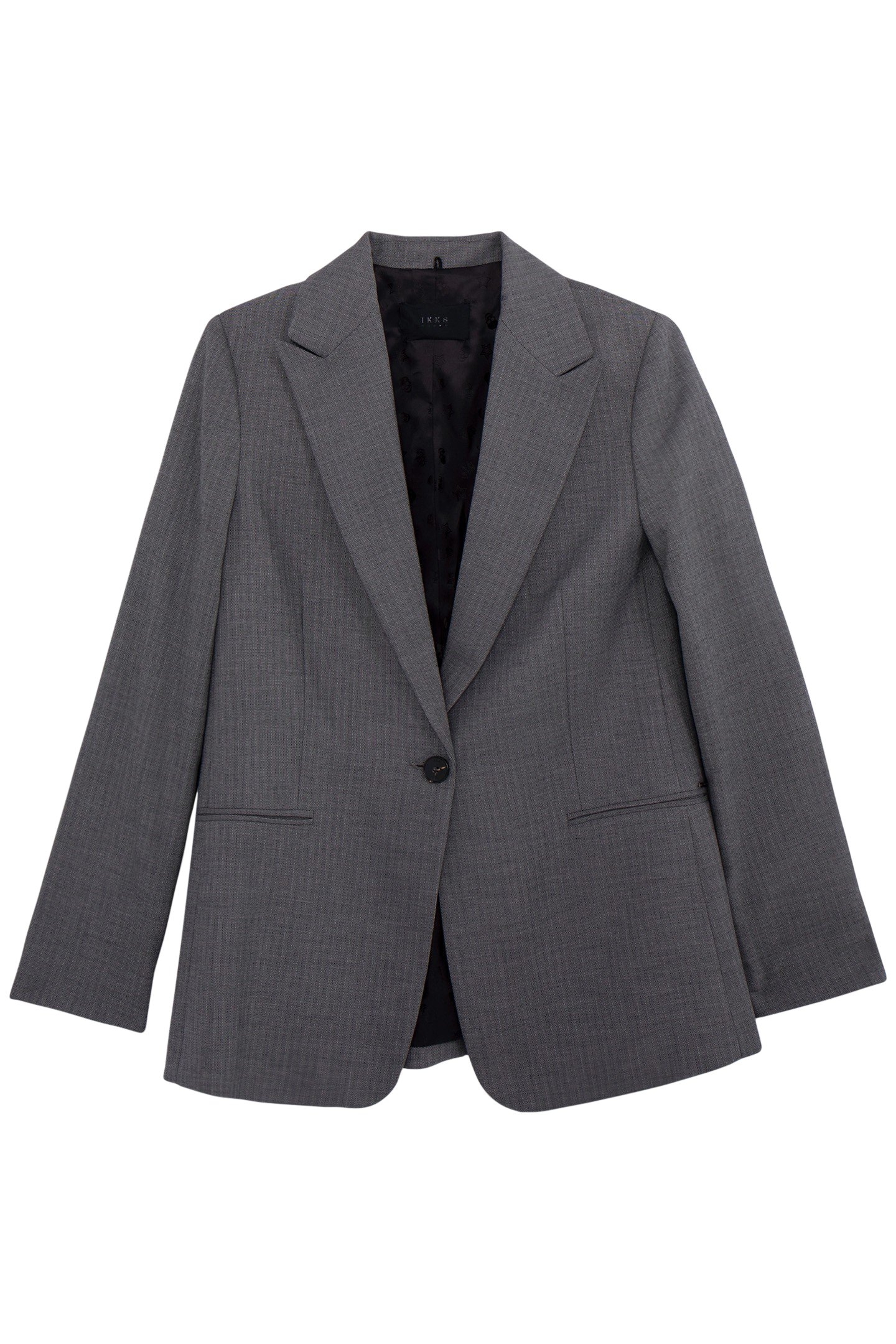 REMOVABLE HERRINGBONE PATTERN JACKET IN GREY 4