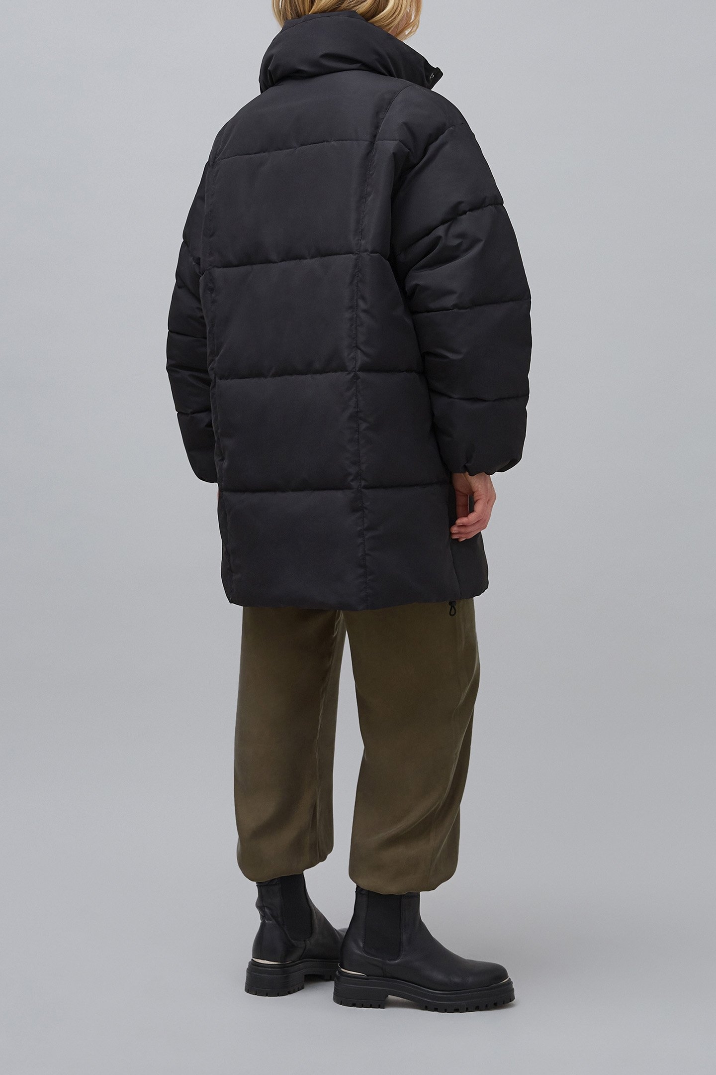 BLACK SATIN LOOSE-FIT JACKET 3