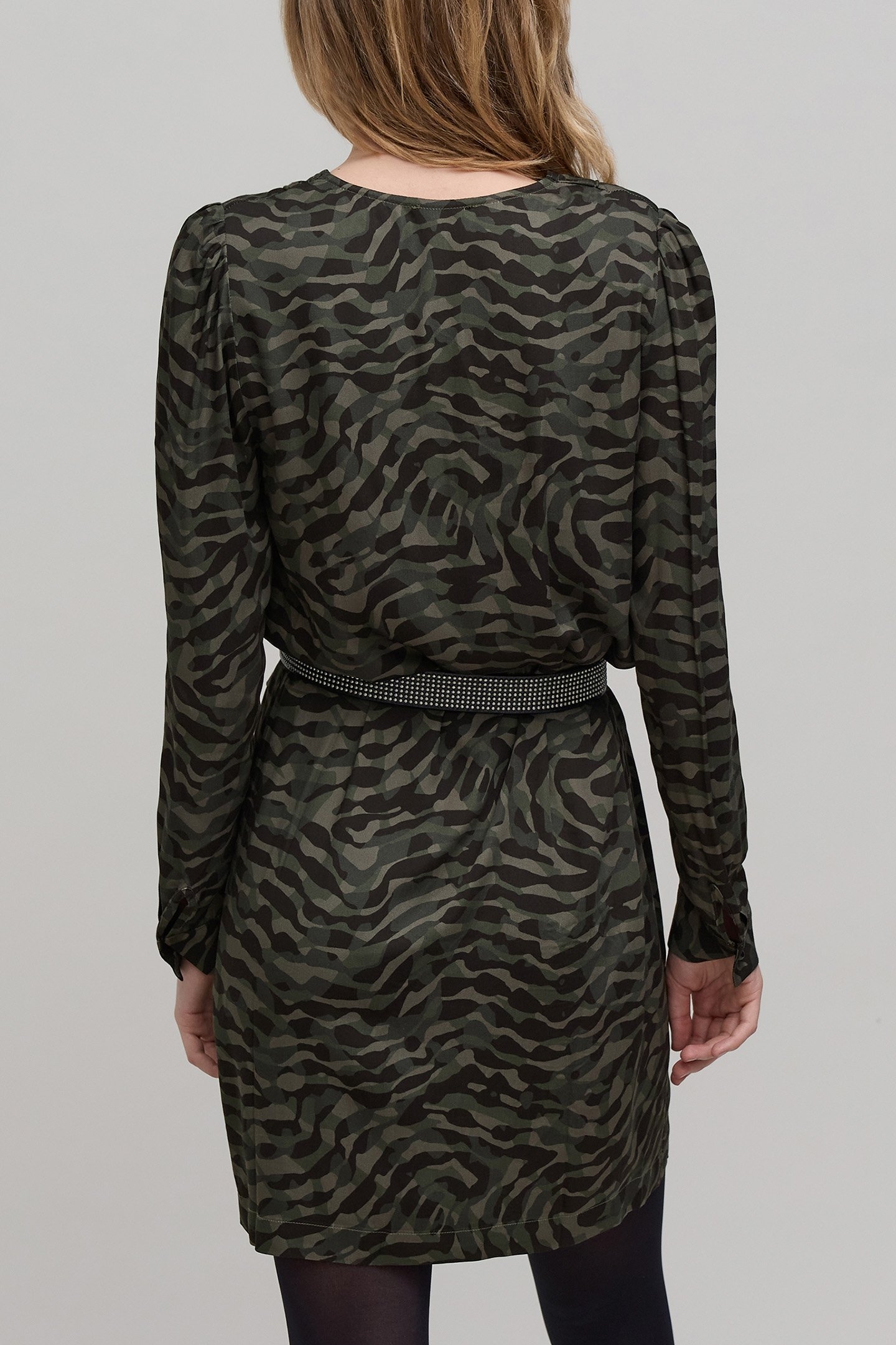 KHAKI CAMOUFLAGE PRINT DRESS 2