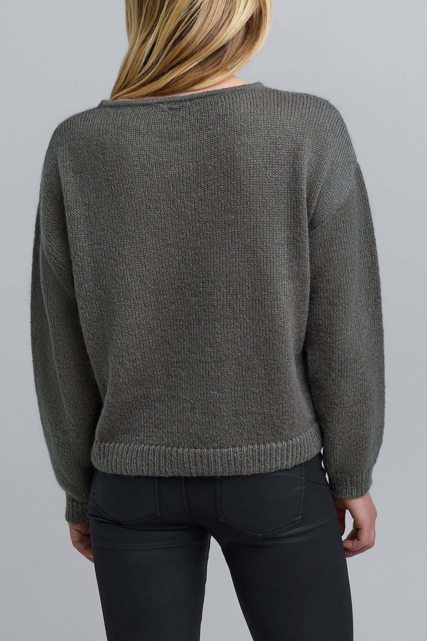 CHEVRON KNIT ARMY SWEATER 2