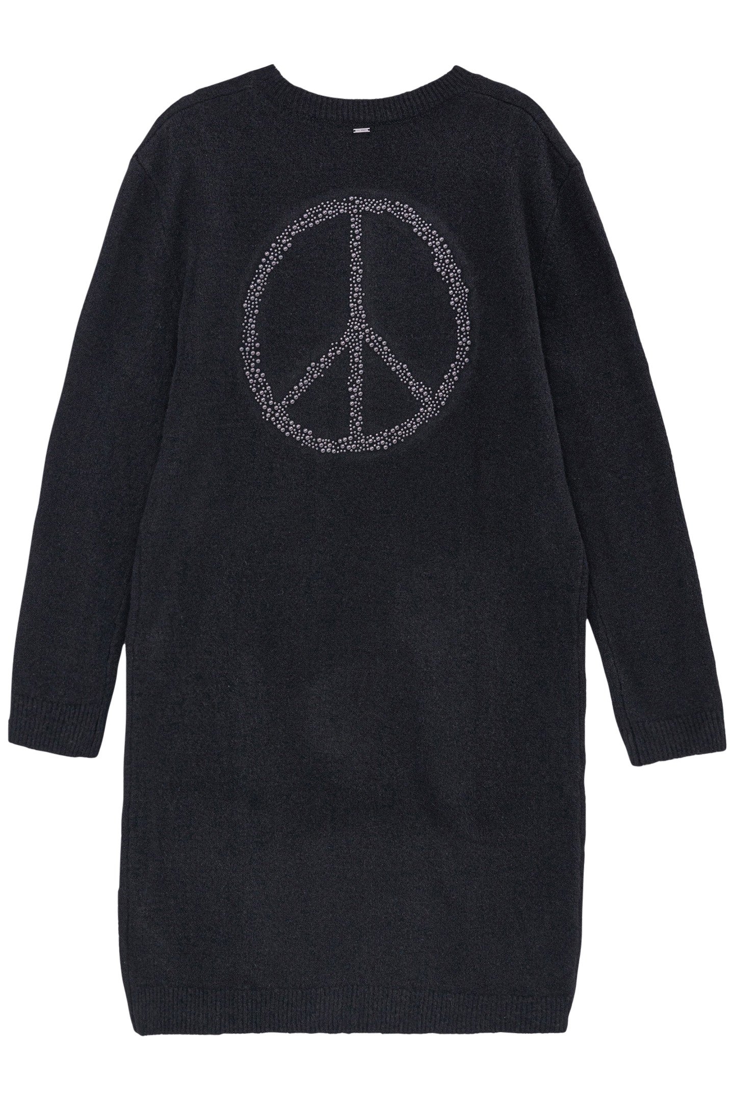 BLACK KNIT MAXI SWEATER DRESS WITH STUDS ON BACK 5