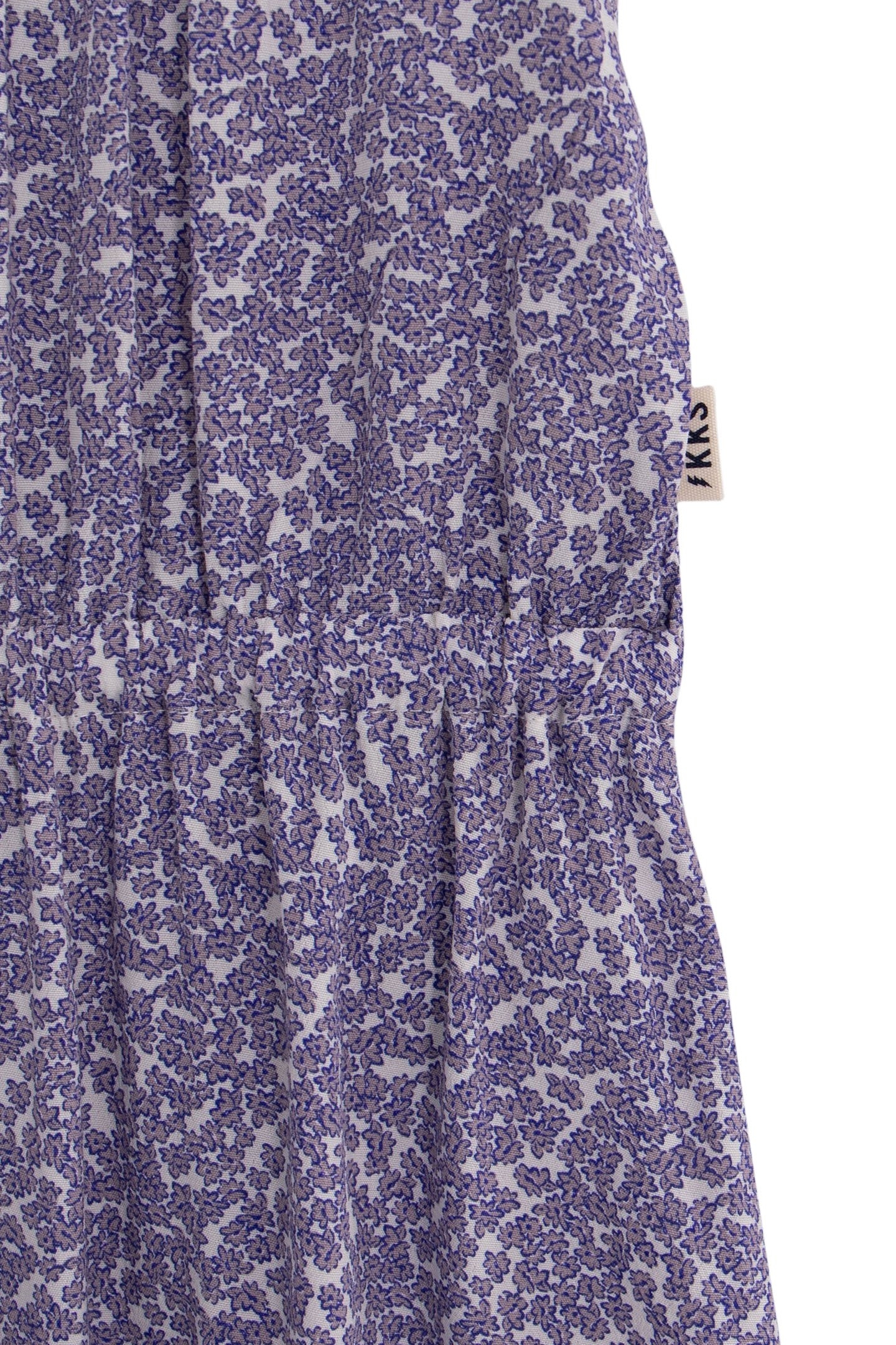 ECRU LONG DRESS LENZING™ ECOVERO™ MAUVE FLOWERS GIRL 5