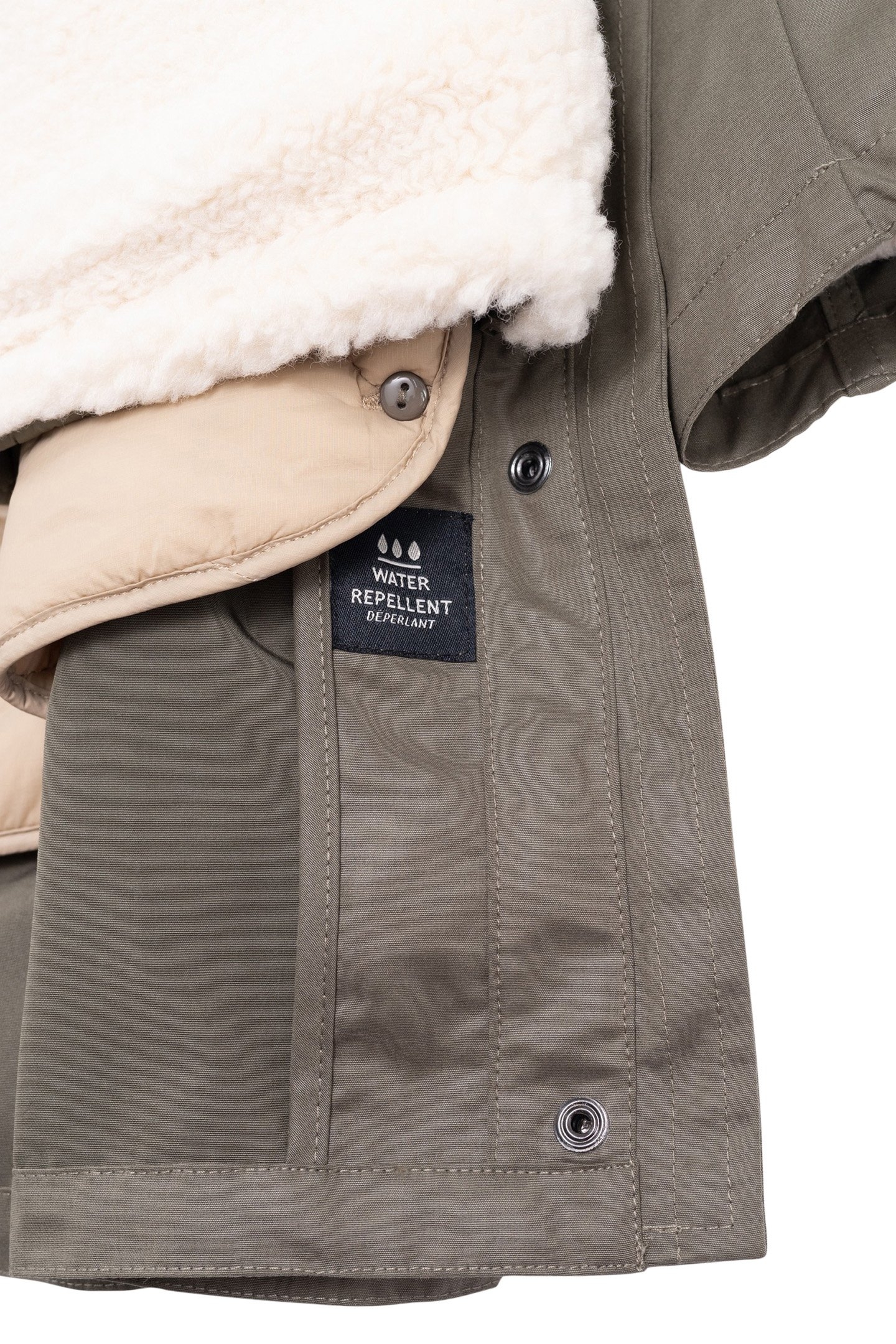 GIRL'S 4-IN-1 KHAKI PARKA, REVERSIBLE PADDED JACKET, GILET 7