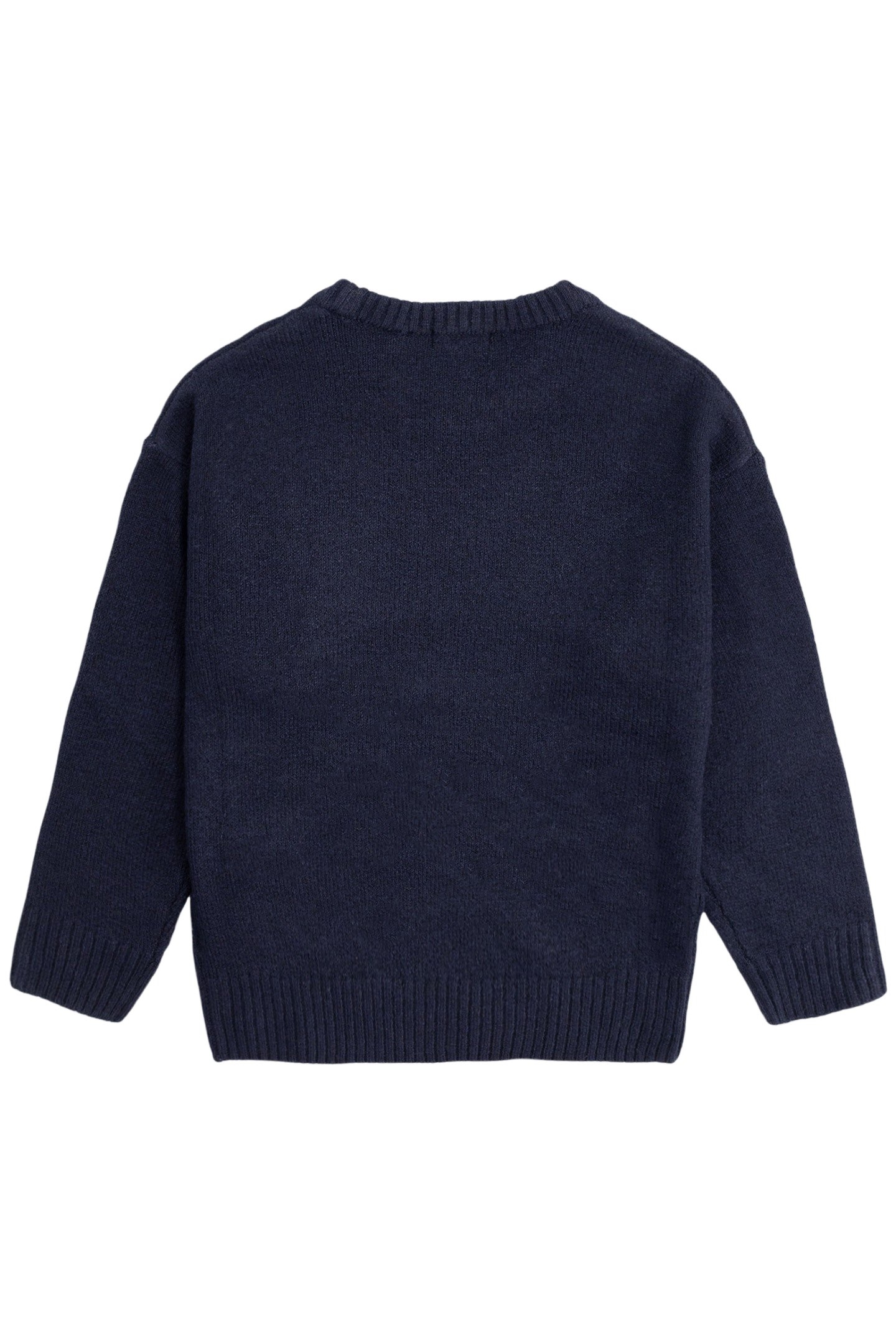 BOY'S FLUFFY KNIT NAVY SWEATER 2