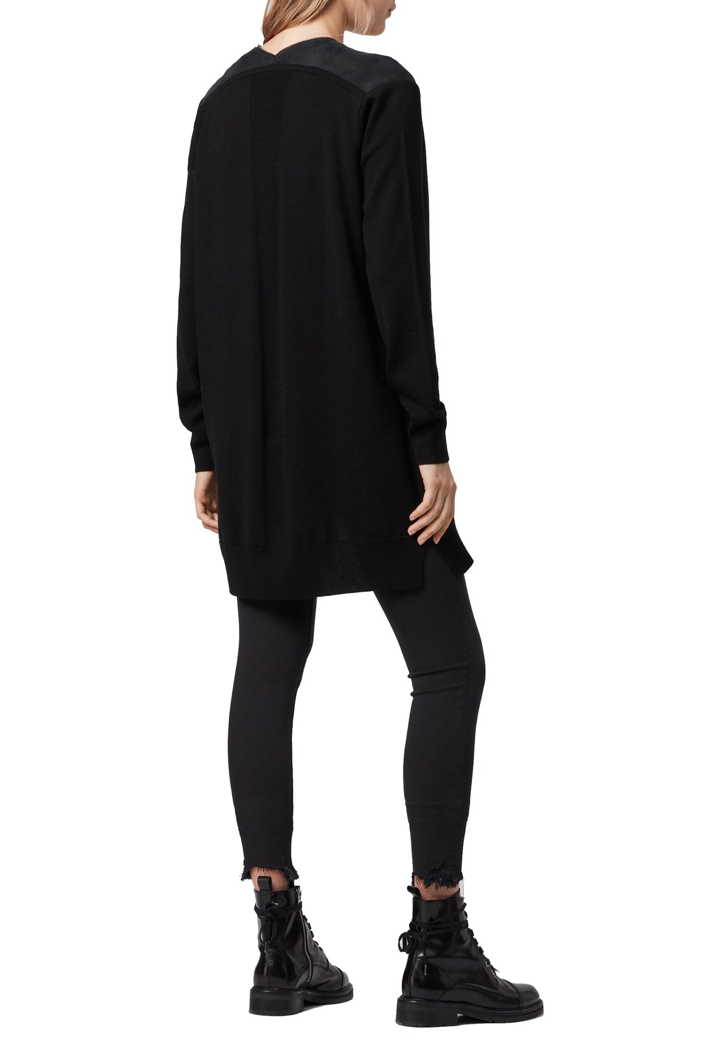 JAMIE ZIP CARDIGAN BLACK/INK NAVY 3