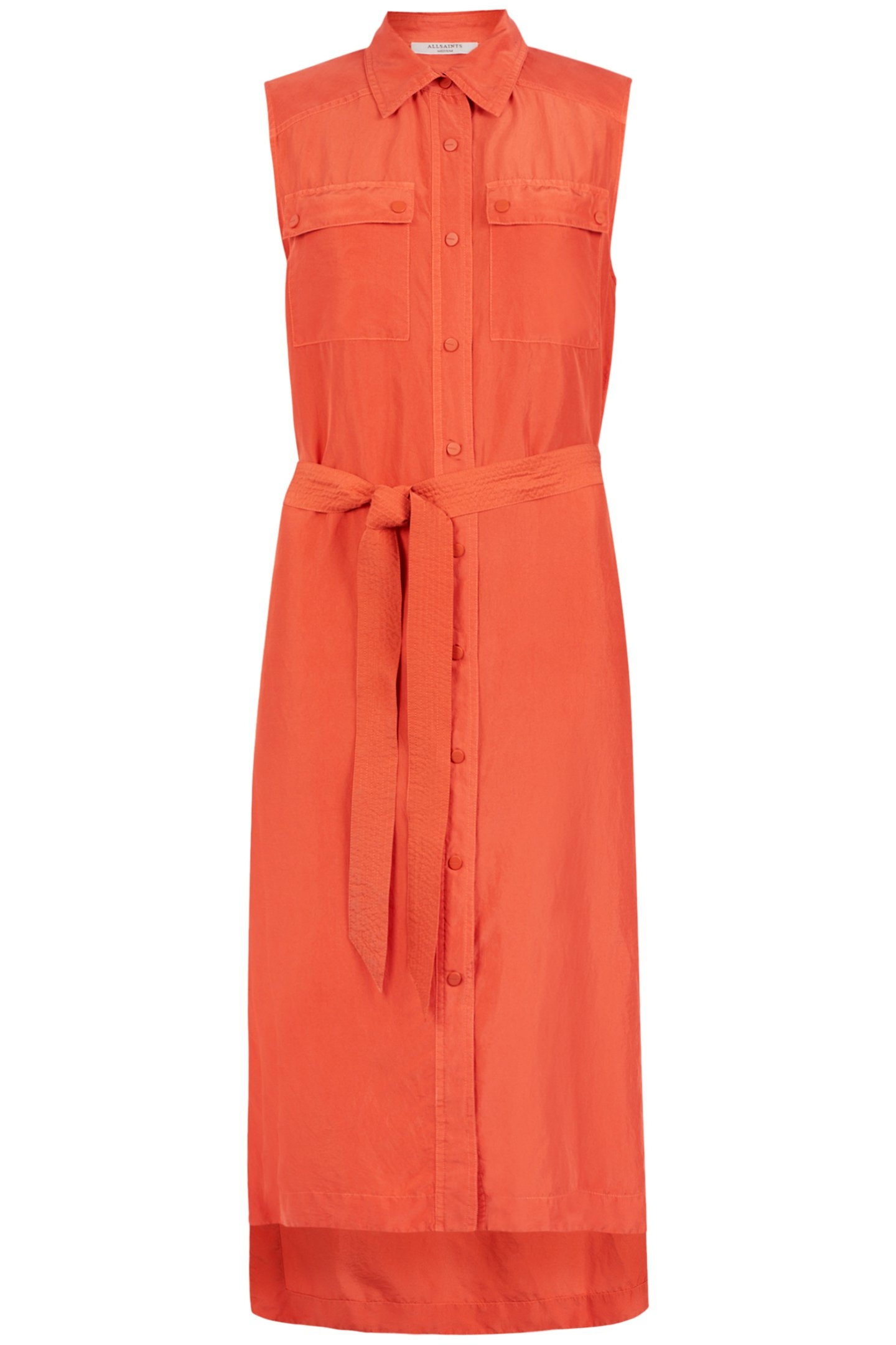 ESTHIE SILK DRESS HOT TANGO ORANGE 1