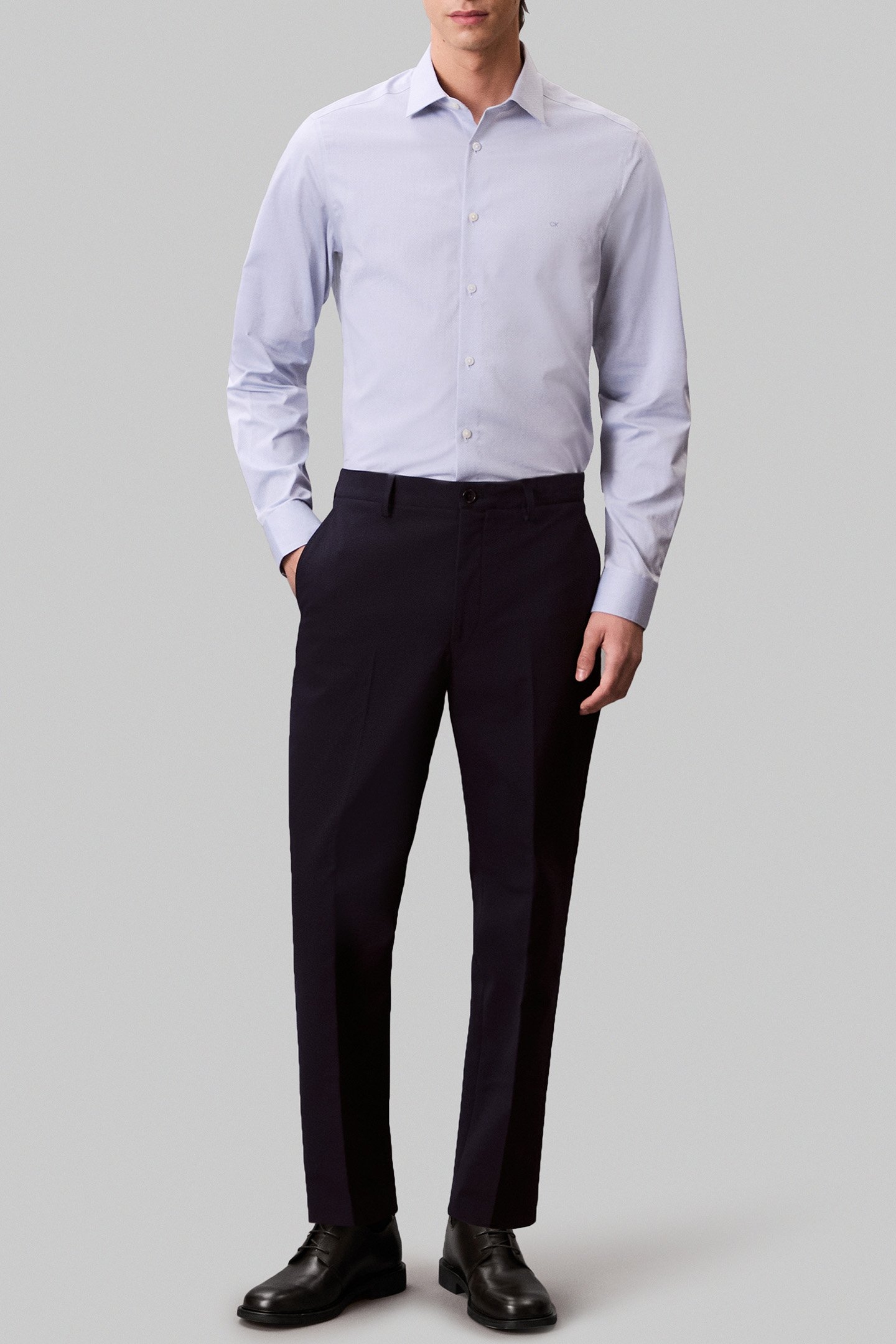 REG SFT COMF STR PRT SHIRT BLUE DUST 3