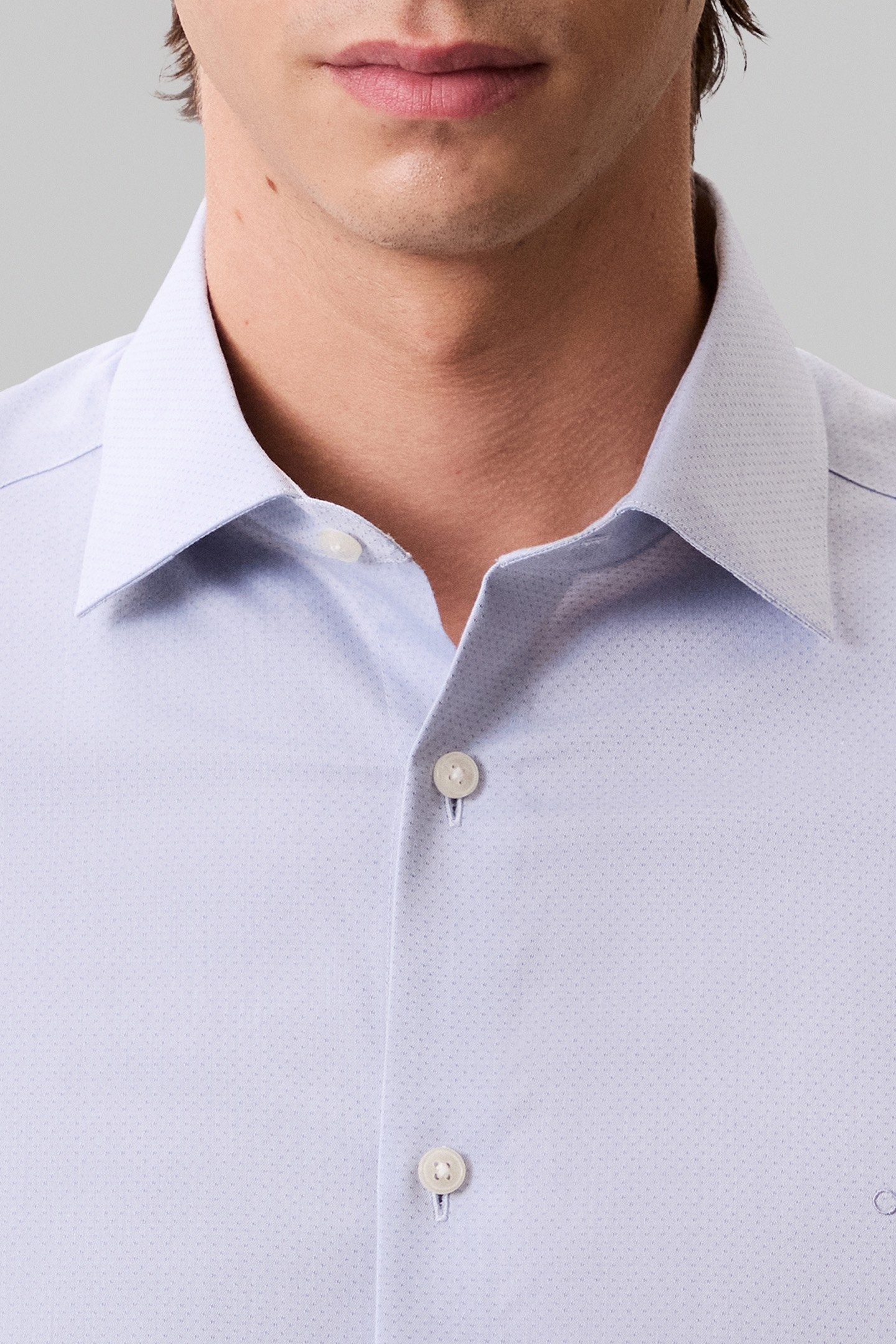 REG SFT COMF STR PRT SHIRT BLUE DUST 4