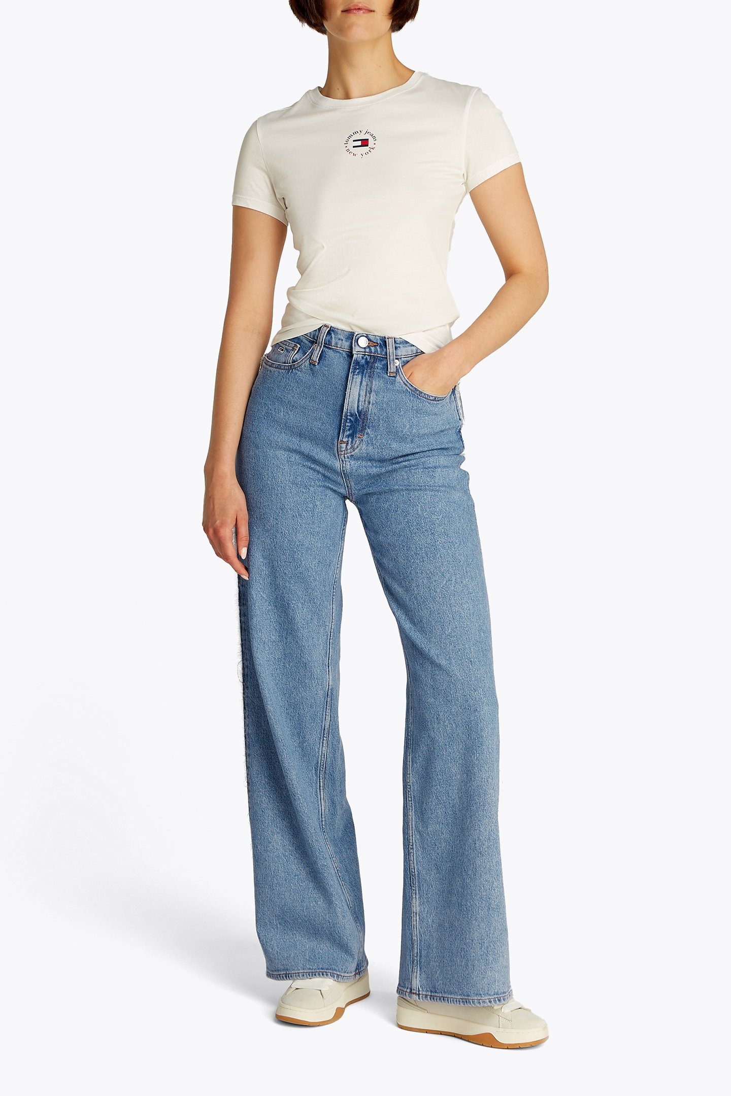 CLAIRE HR WD FRINGE DENIM LOOSE FIT JEANS LIGHT BLUE 2