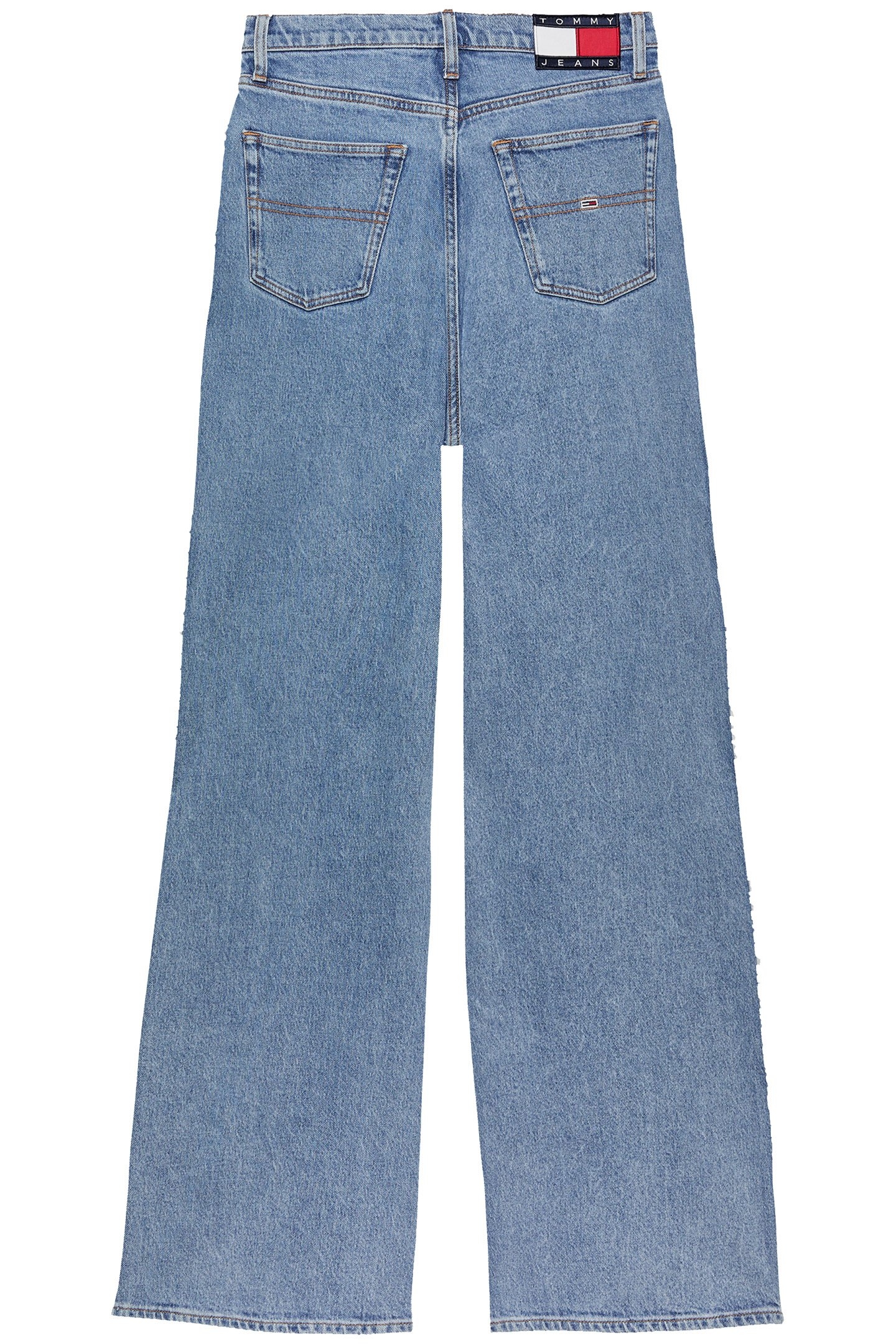 CLAIRE HR WD FRINGE DENIM LOOSE FIT JEANS LIGHT BLUE 5