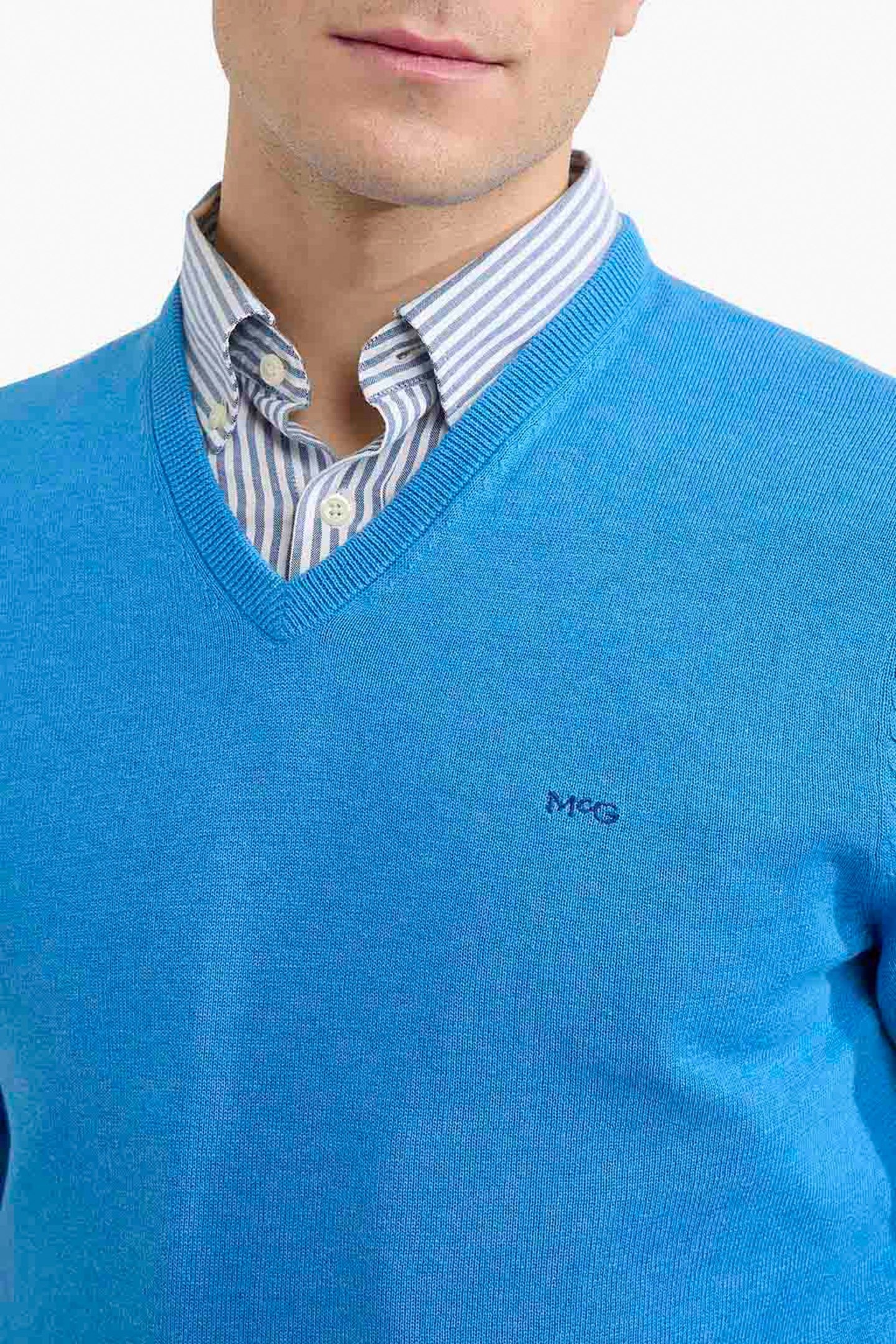 V-NECK SWEATER SEA BLUE 4