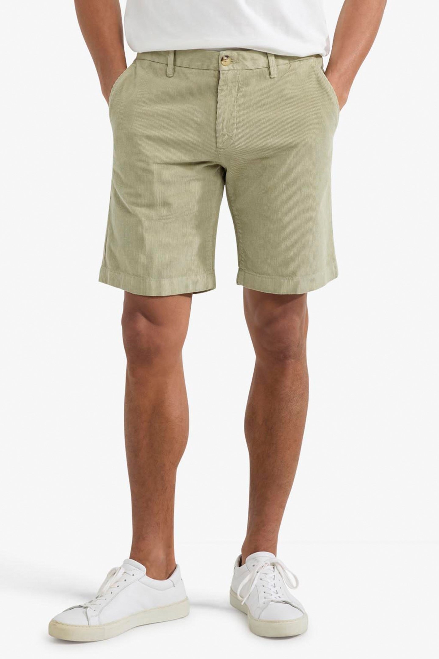 CORD SHORTS LIGHT OLIVE 1