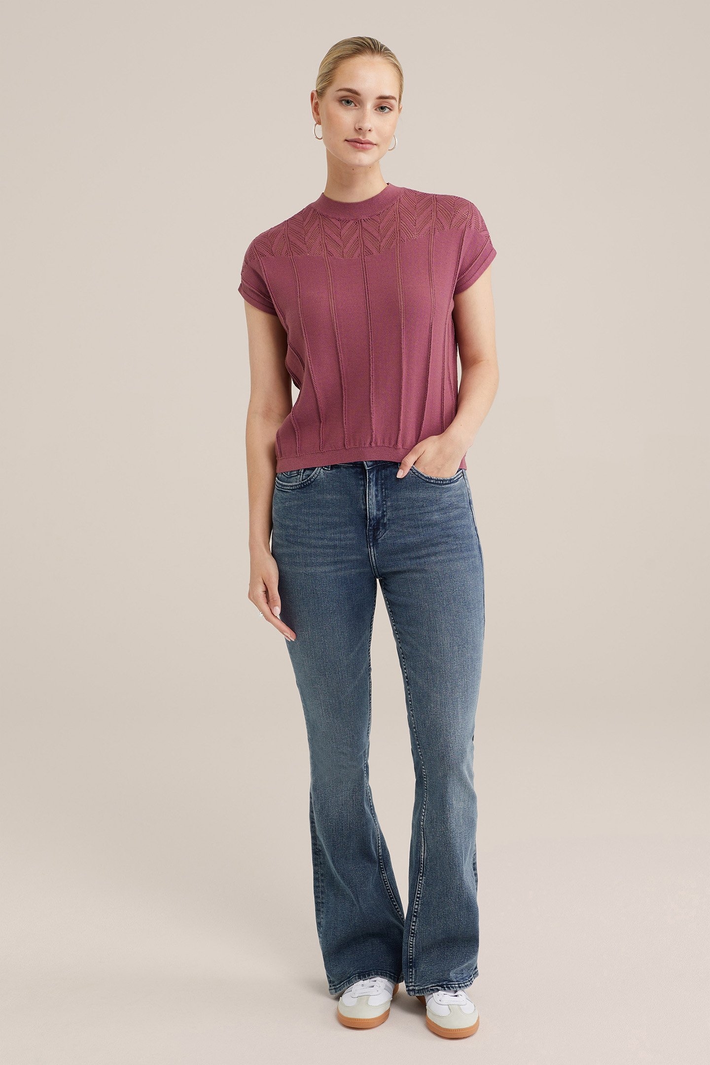 KNITTED PULLOVER DARK PURPLE 3