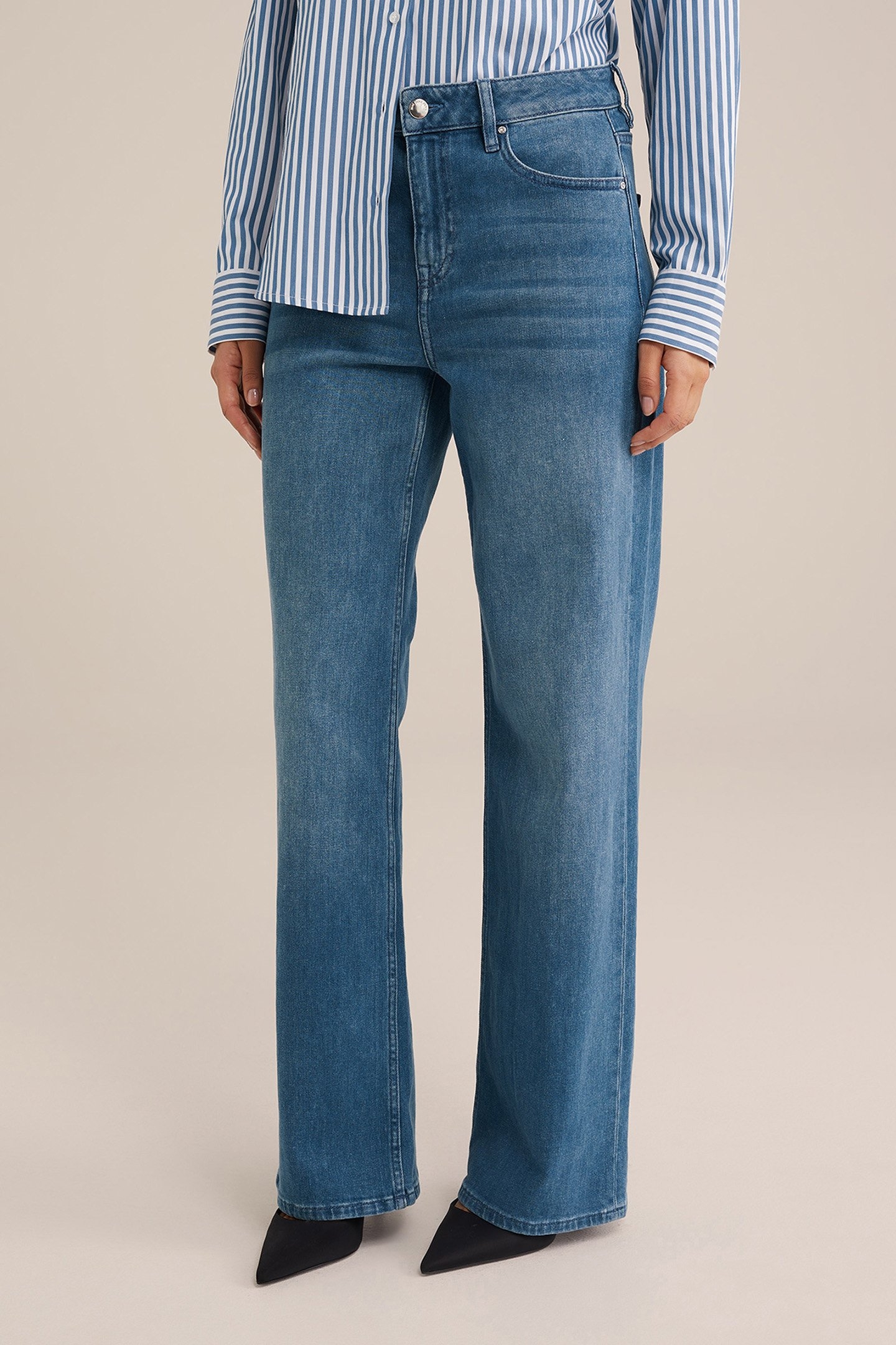 5-POCKET HIGH WAIST DARK BLUE 1