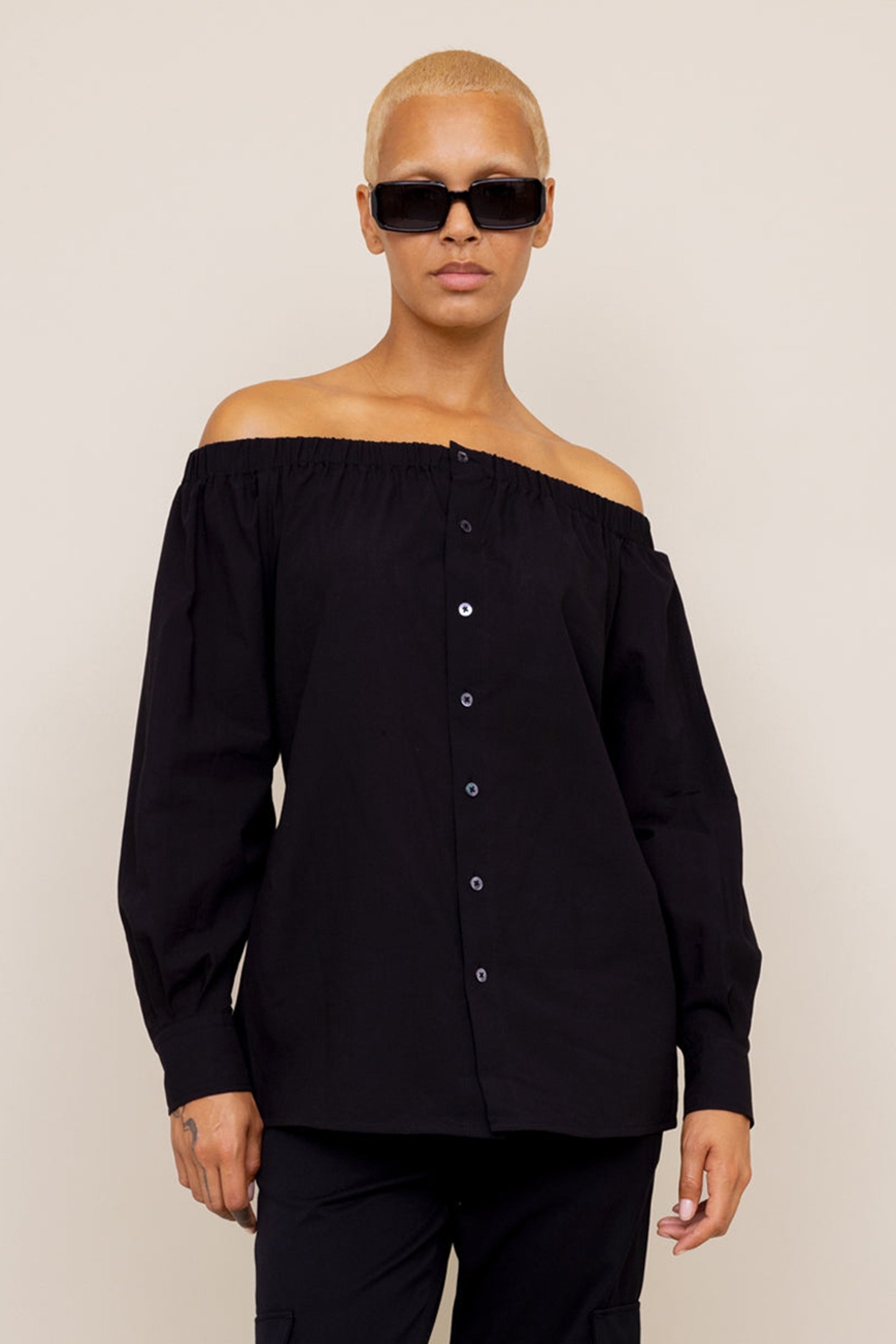 OFF SHOULDER BLOUSE BLACK 1