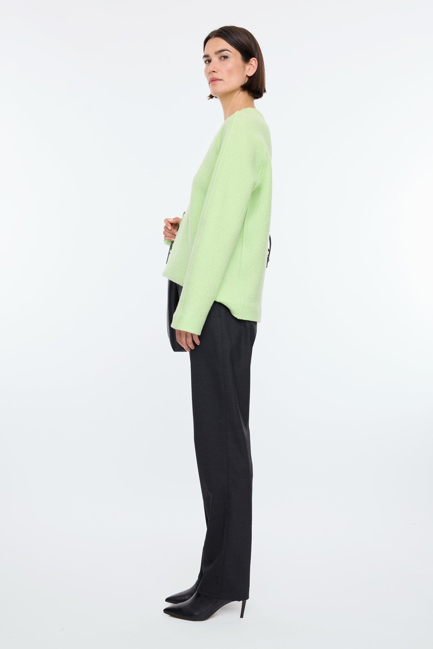 CURL WOOL BASIC SWEAT CATERPILLAR GREEN 5