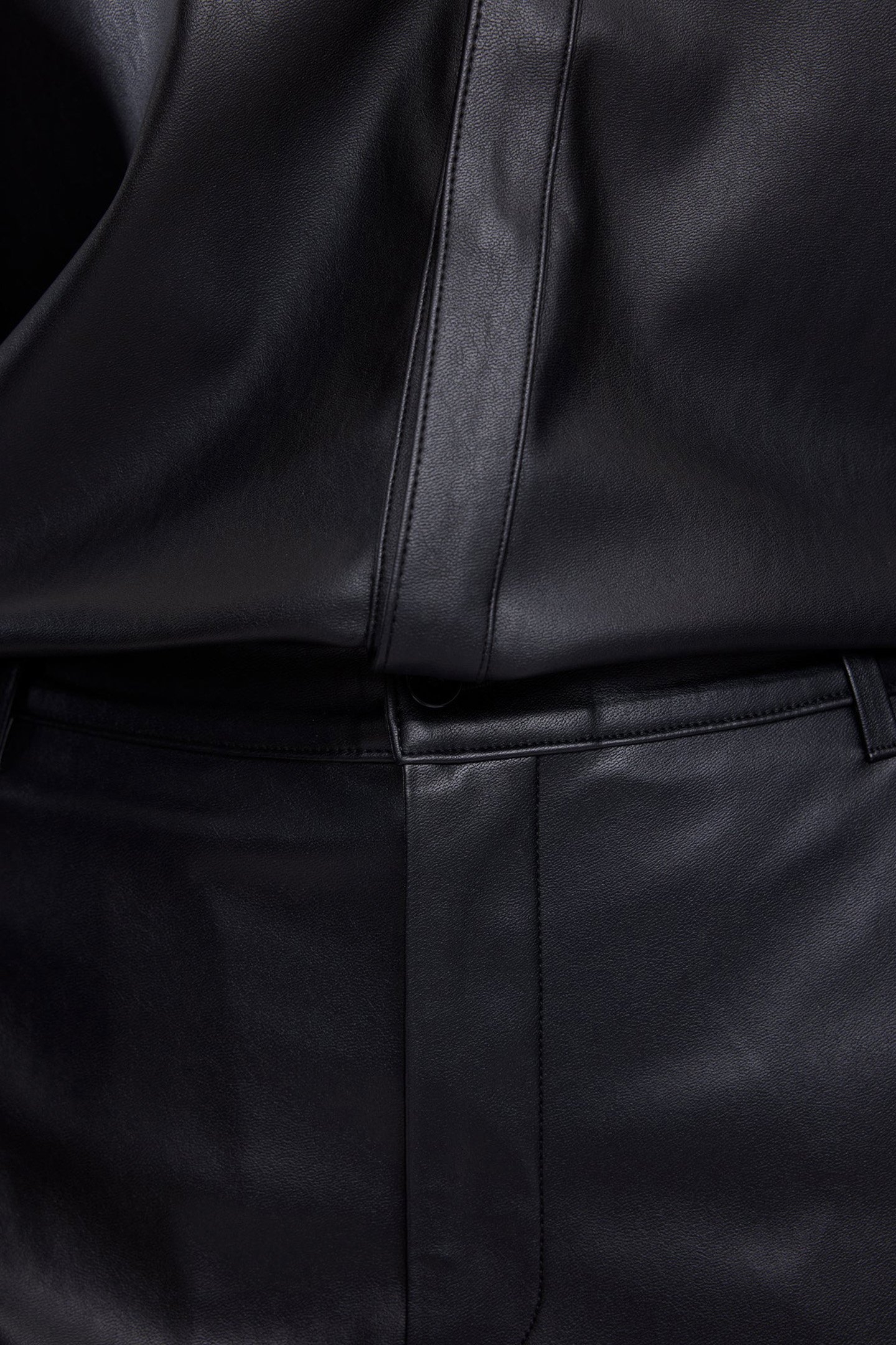 FAUX LEATHER TUBE SKIRT BLACK 8