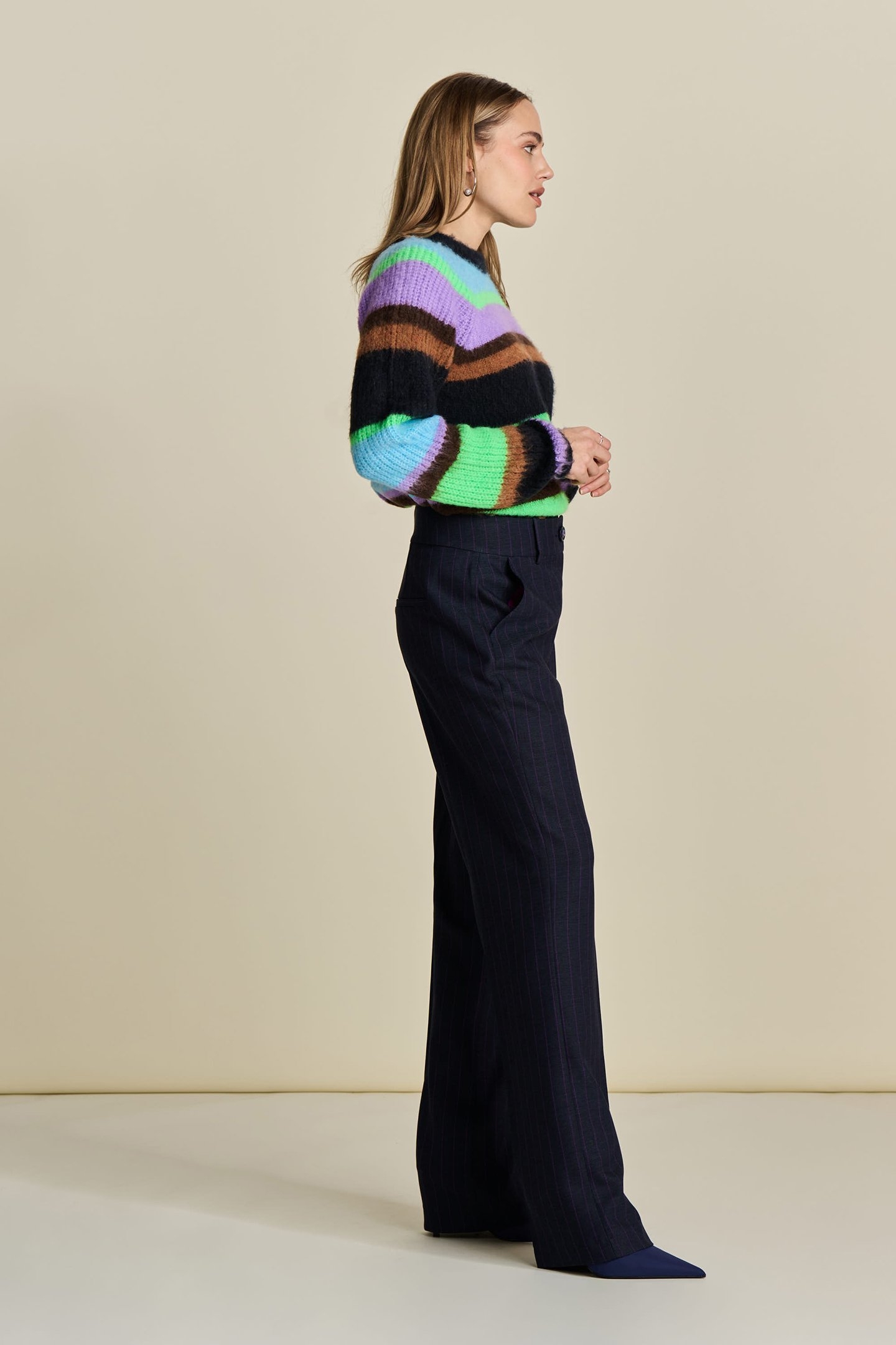 PANTS - STRIPED MIDNIGHT BLUE 4