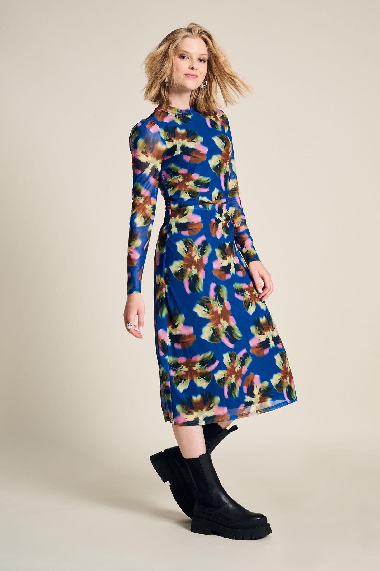 DRESS - BUTTERFLY BLUE MESH 6