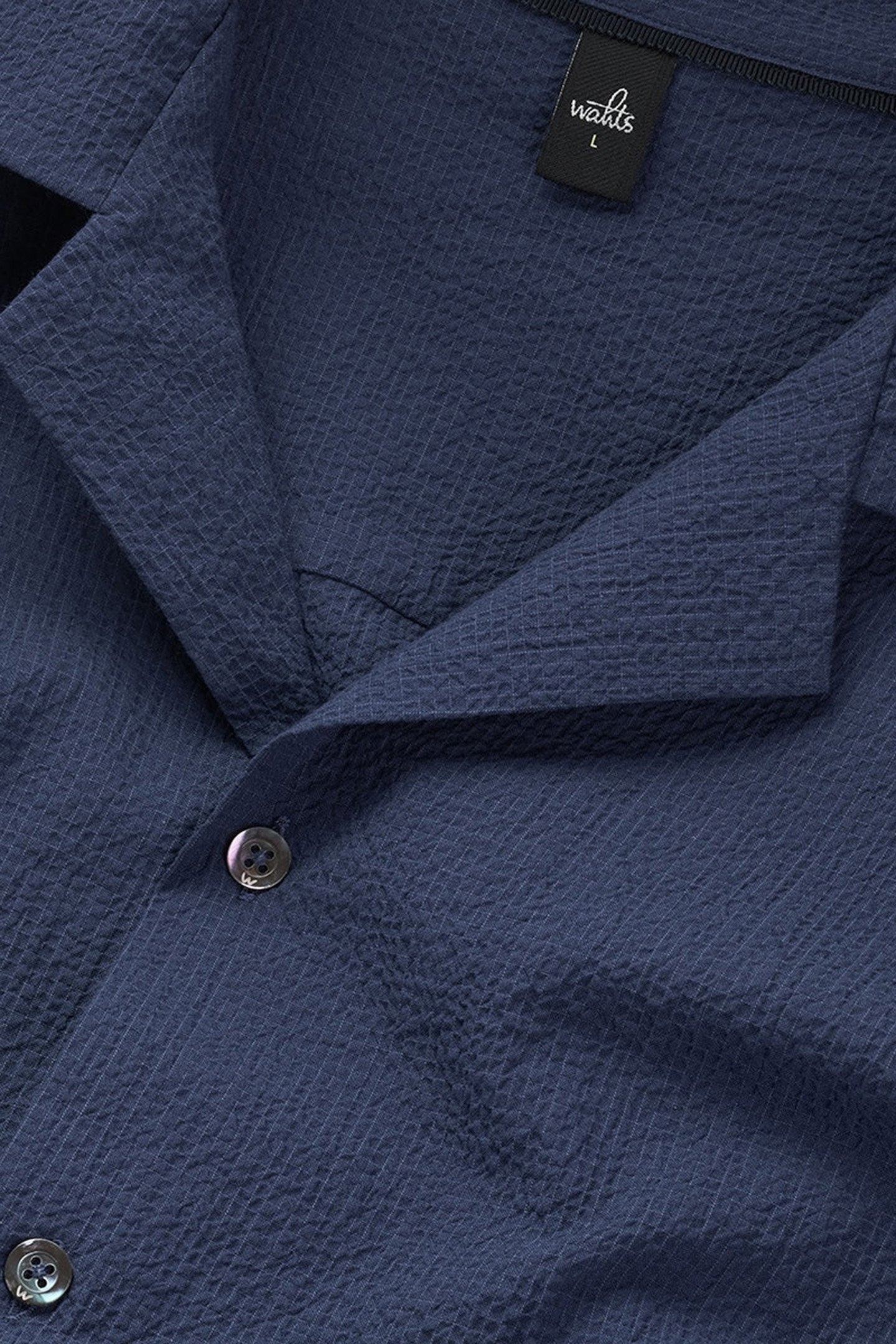 COOKE | STRETCH SEERSUCKER SHIRT NAVY BLUE 4