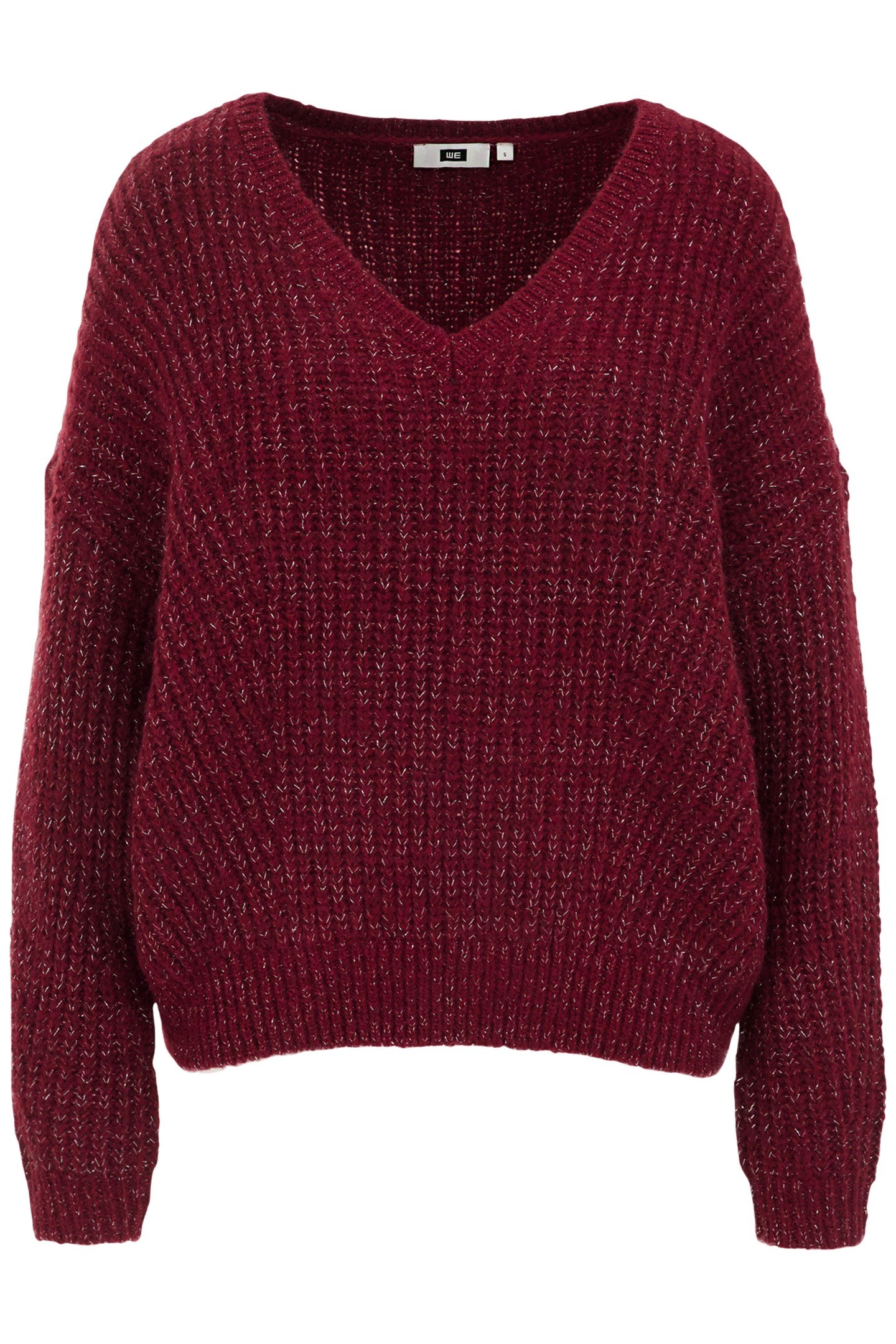KNITTED PULLOVER BURGUNDY RED 4