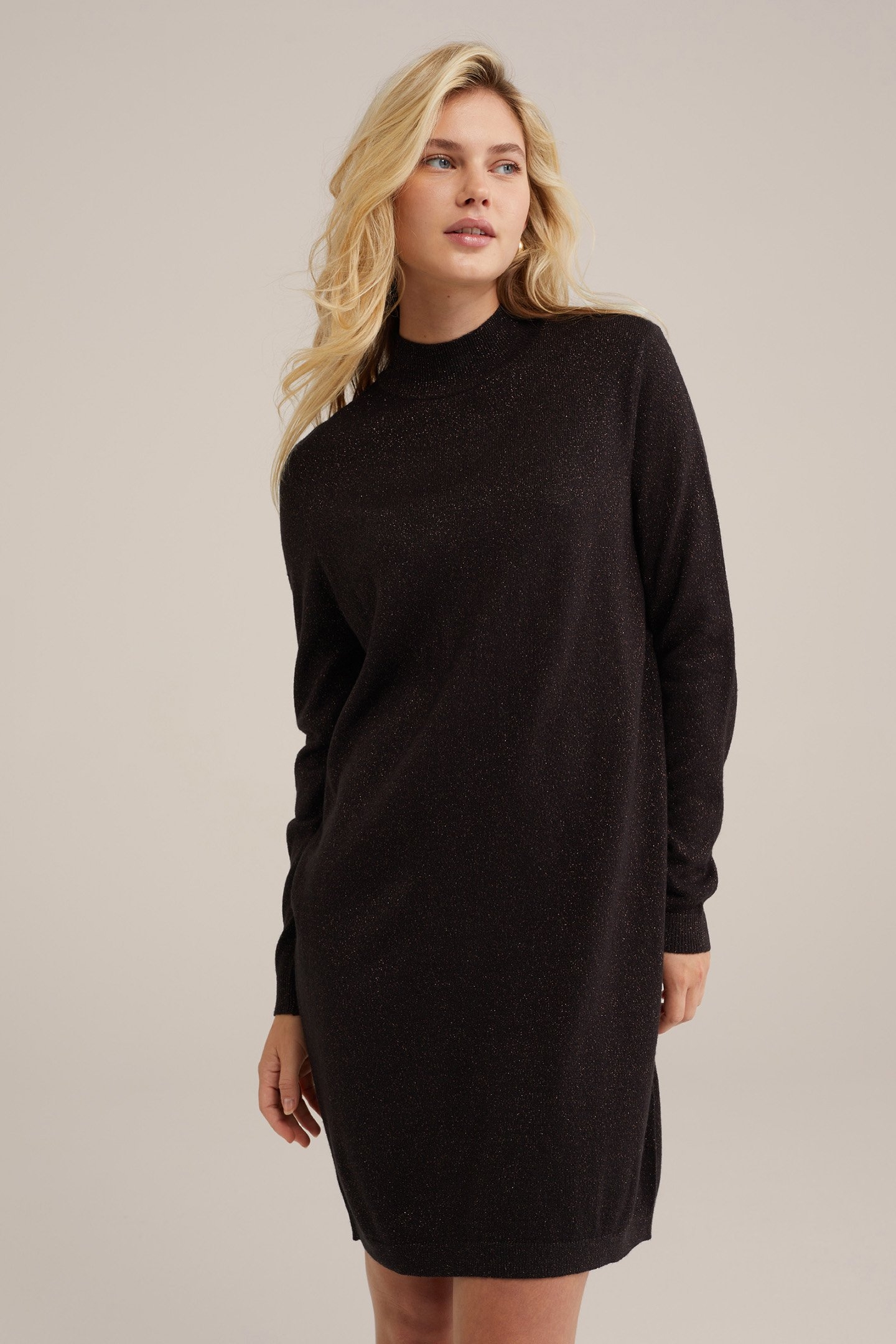 DRESS MID LENGTH BLACK 1