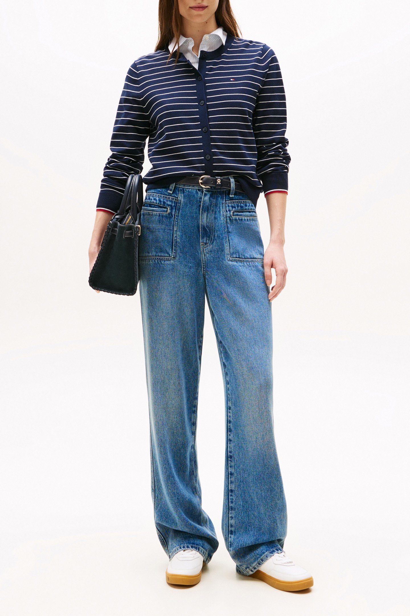 STANDARD FIT CARDIGAN WOMEN MARINE NAVY 2