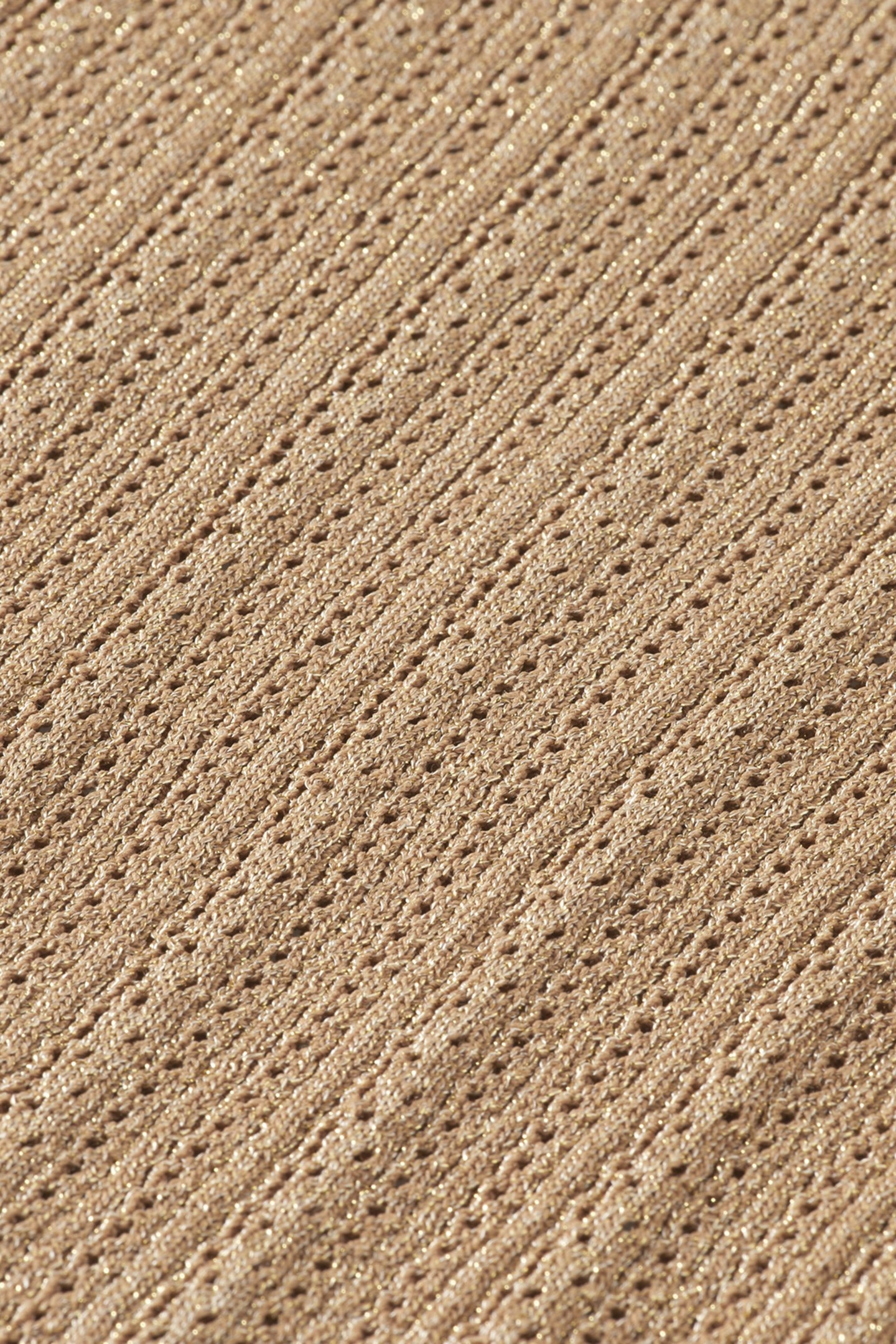 METALLIC POINTELLE FITTED PULLOVER GOLD 8