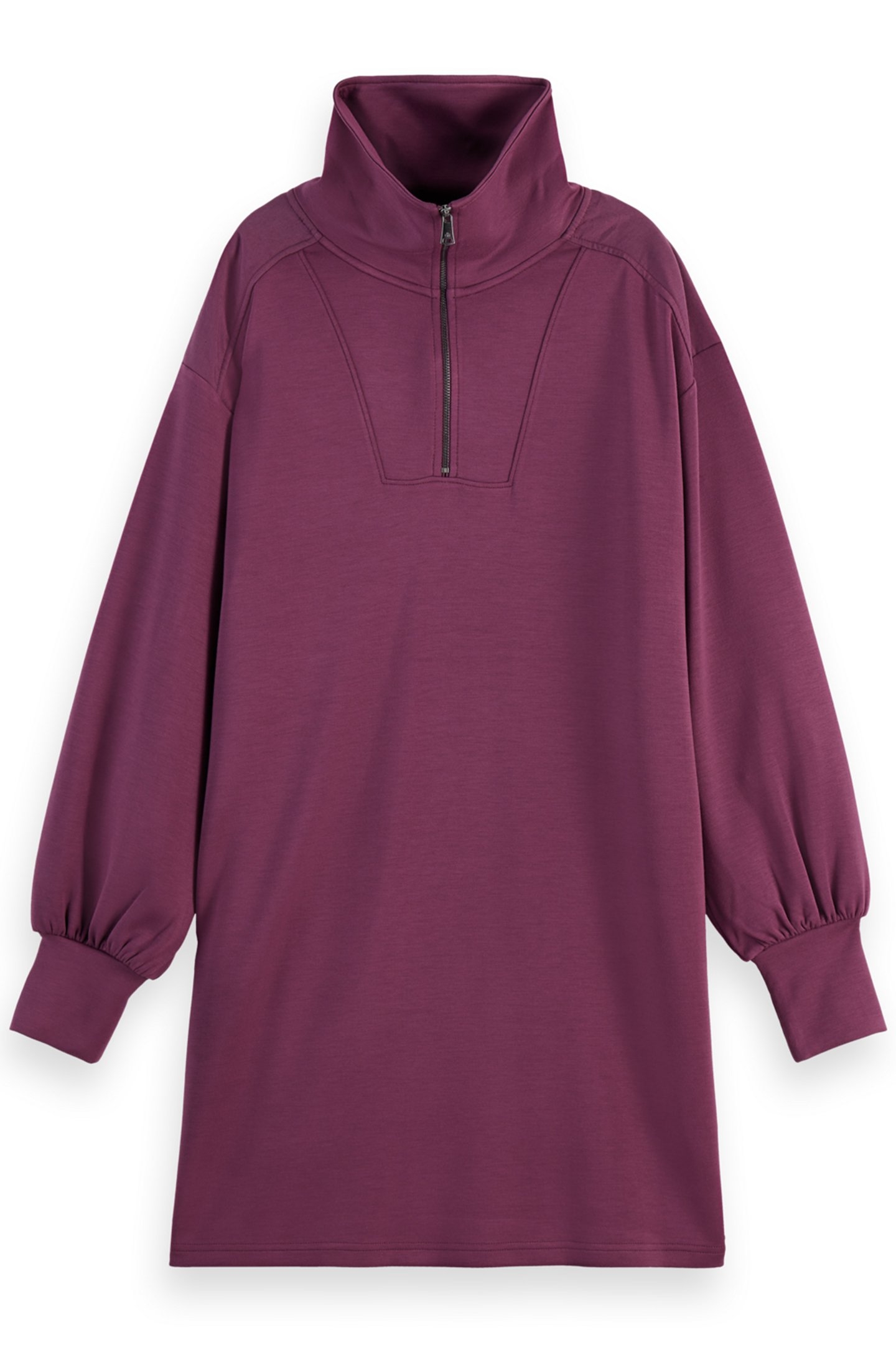 MODAL UTILITY ZIP UP DRESS BERRY 3