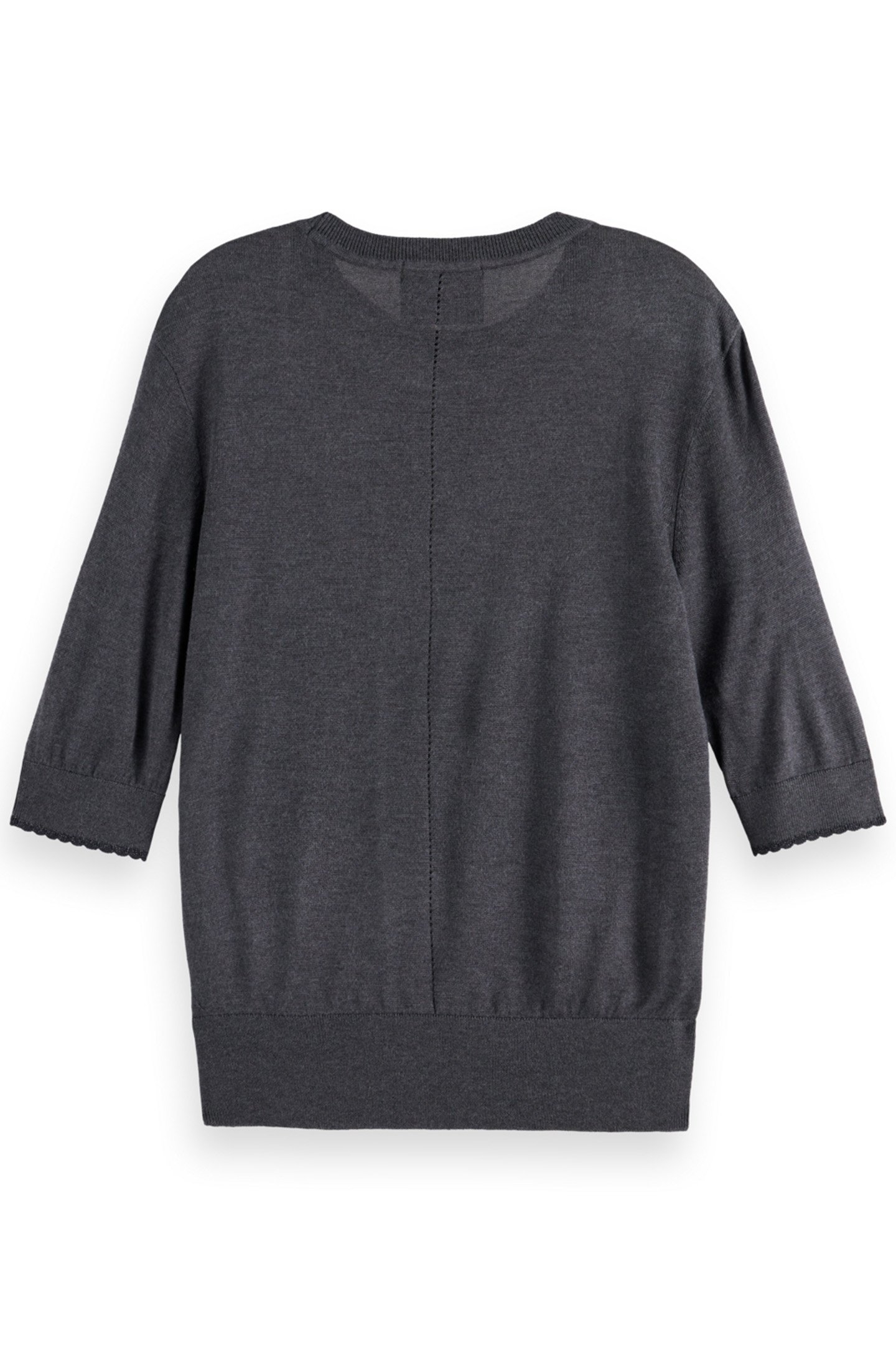 CREW NECK SHORT SLEEVED PULLOVER CHARCOAL MELANGE 2