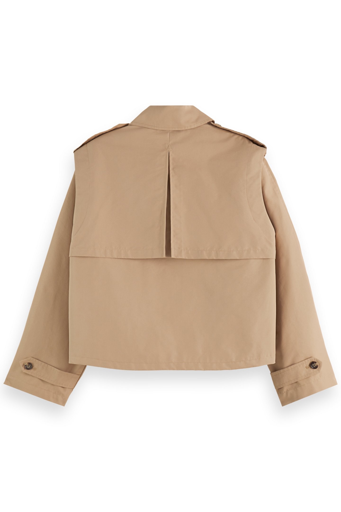 COTTON BLEND SHORT TRENCHCOAT DESERT SAND 2