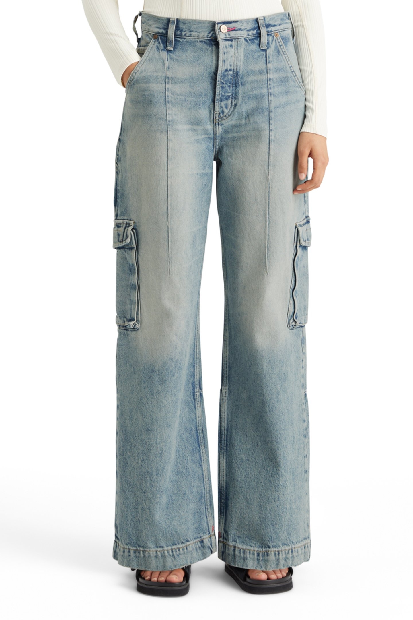 THE DEEP LOW RISE LOOSE CARGO JEANS —ROLLING ROAD 1