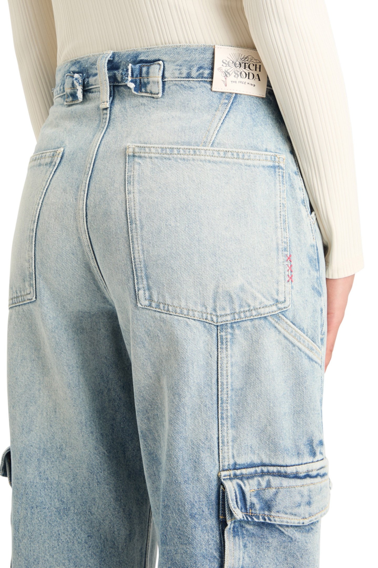 THE DEEP LOW RISE LOOSE CARGO JEANS —ROLLING ROAD 8