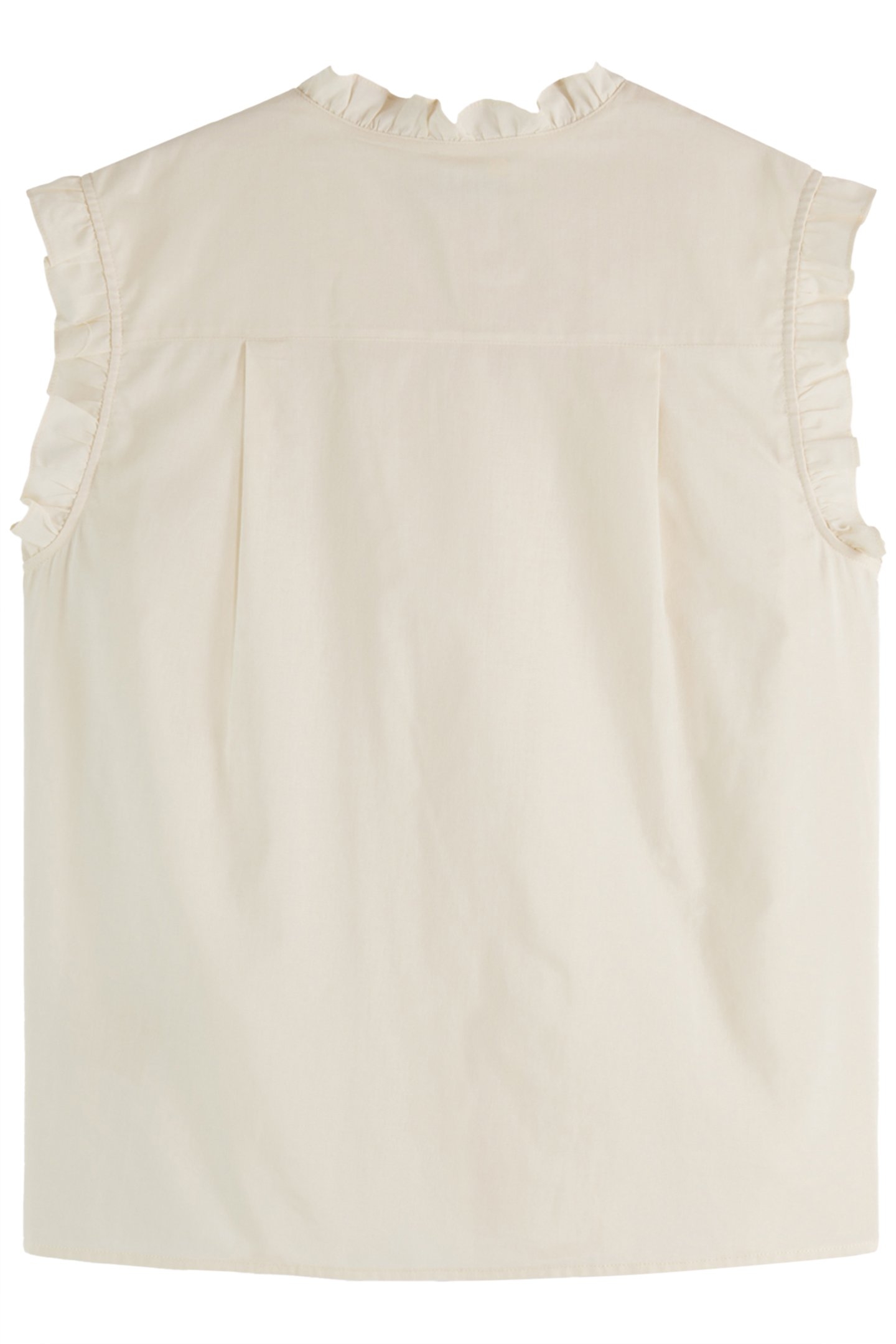 SLEEVELESS RUFFLE SHIRT SOFT ICE 5