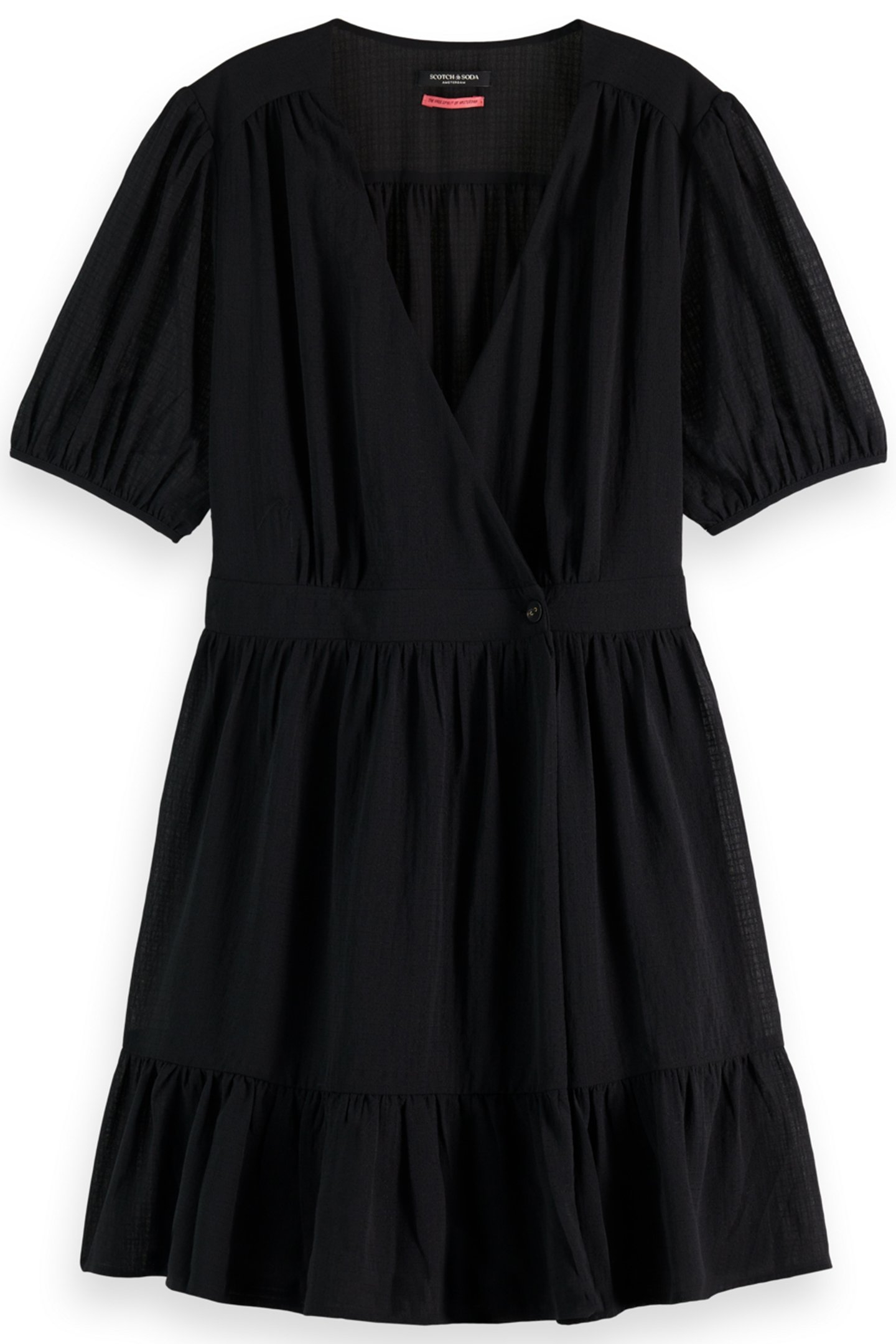 MINI WRAP DRESS EVENING BLACK 3